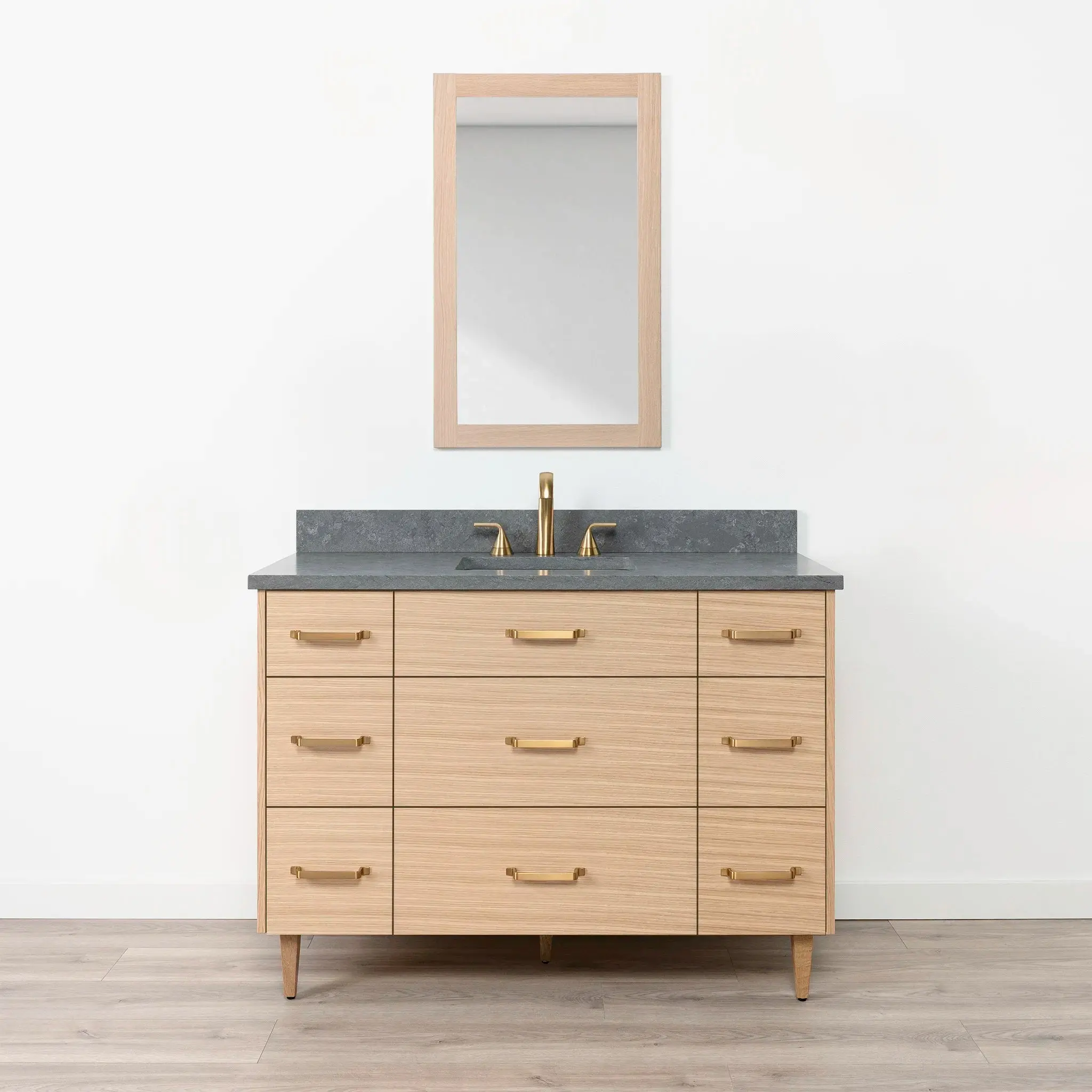 Ashbury 48" Natural White Oak Bathroom Vanity - All Drawers - Image 20