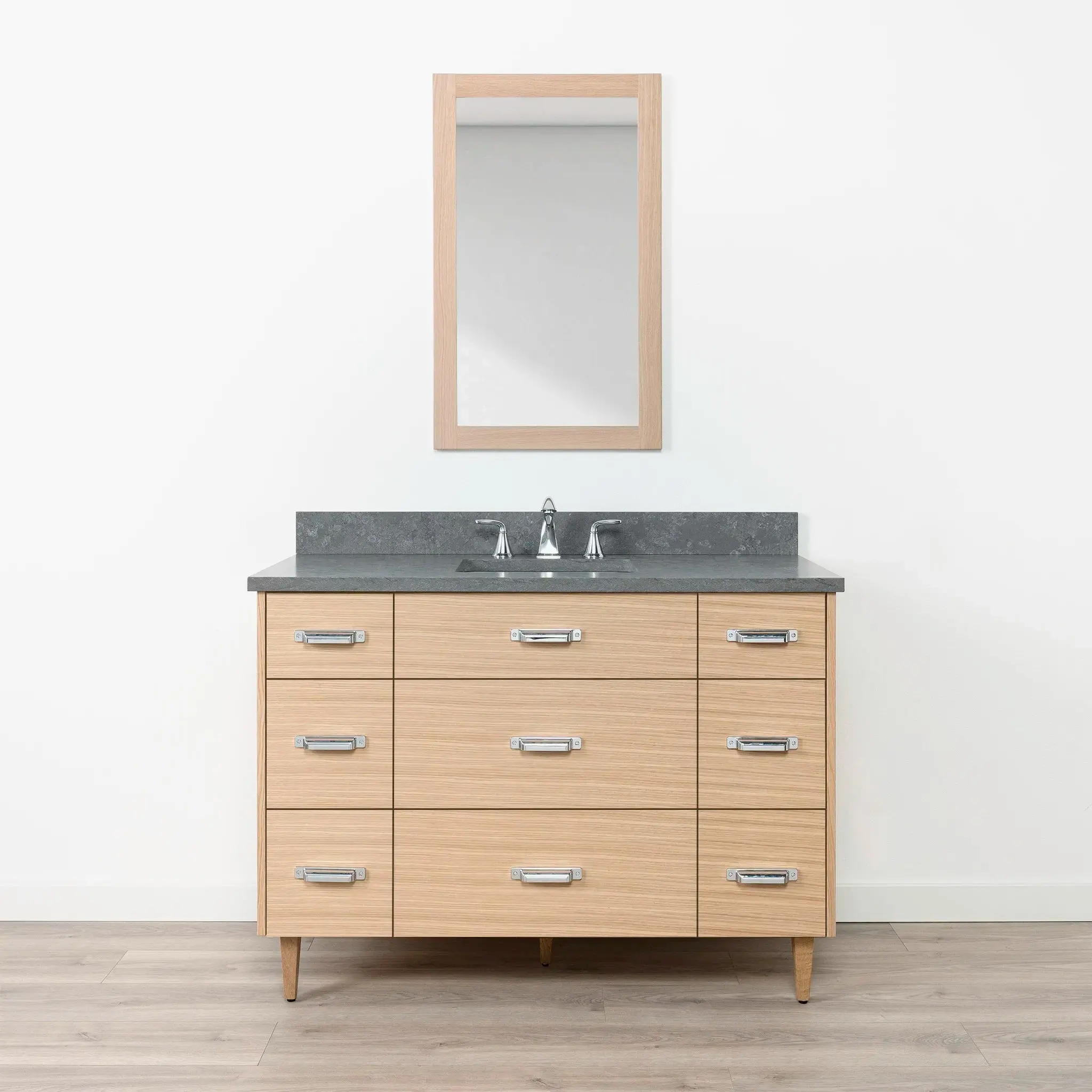 Ashbury 48" Natural White Oak Bathroom Vanity - All Drawers - Image 21