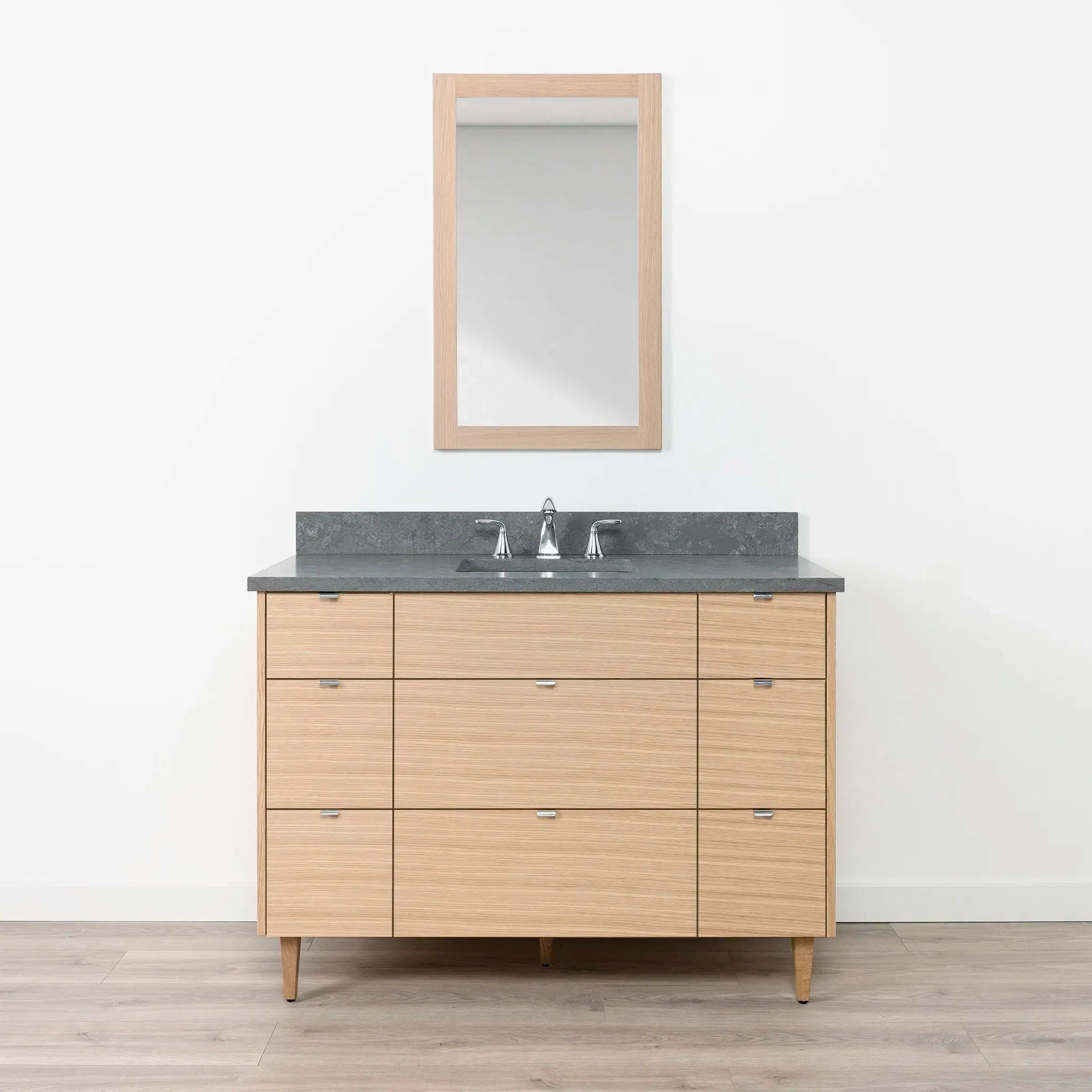 Ashbury 48" Natural White Oak Bathroom Vanity - All Drawers - Image 22