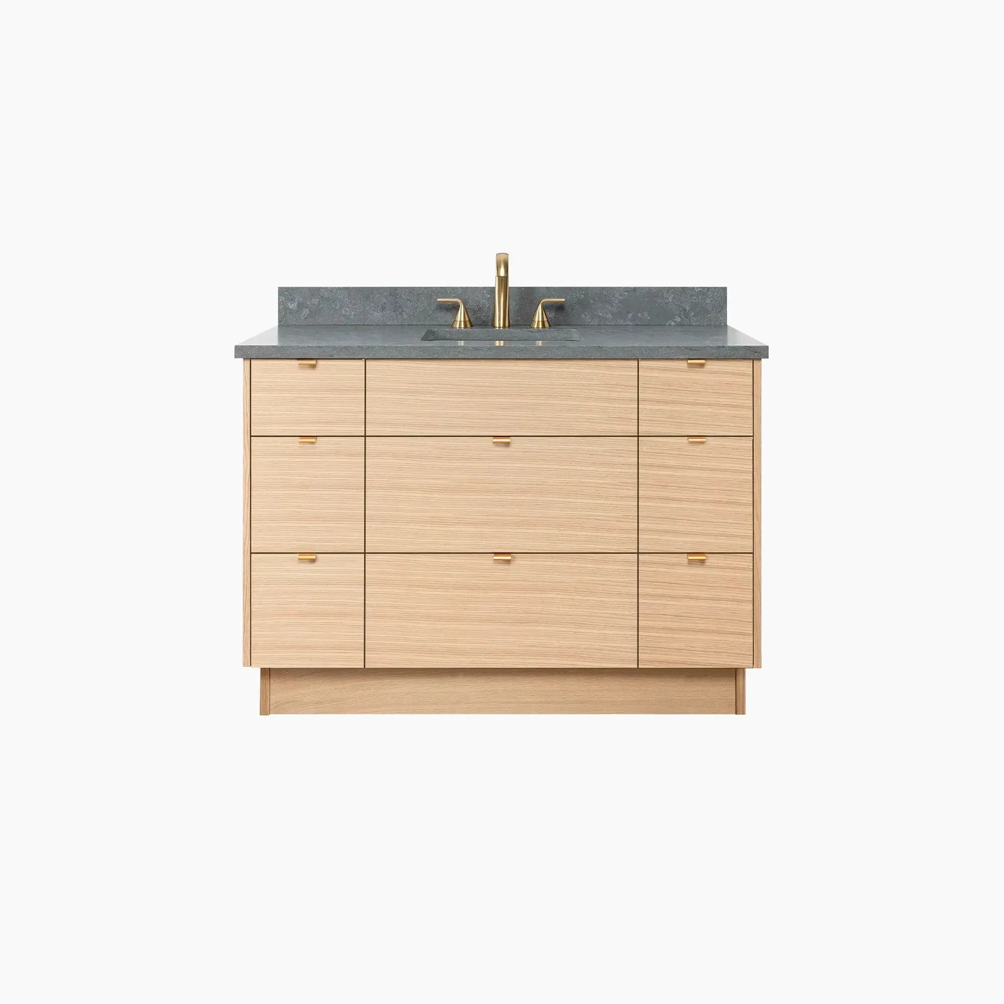 Ashbury 48" Natural White Oak Bathroom Vanity - All Drawers - Image 25
