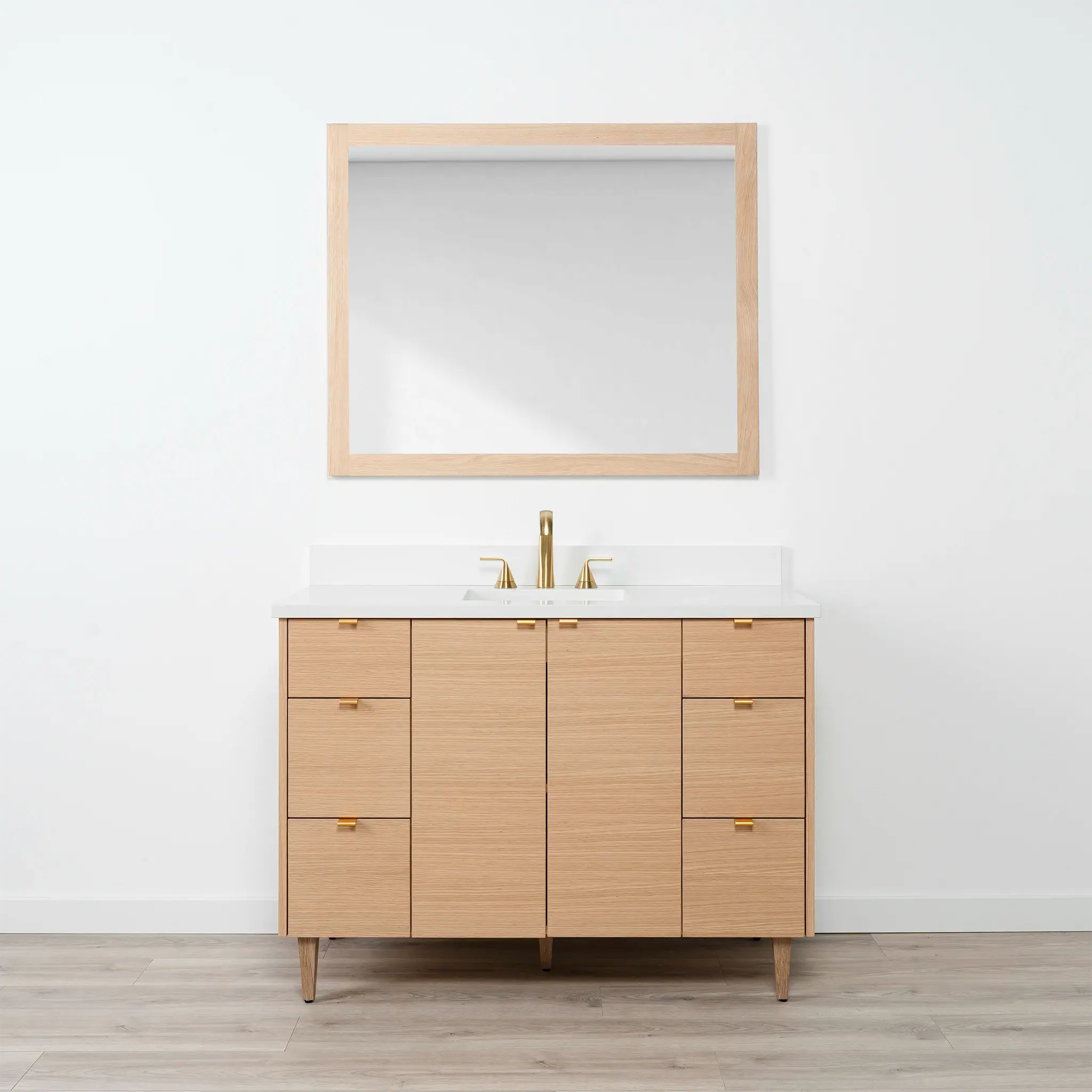 Ashbury SLIM 48" Natural White Oak Bathroom Vanity - Image 11