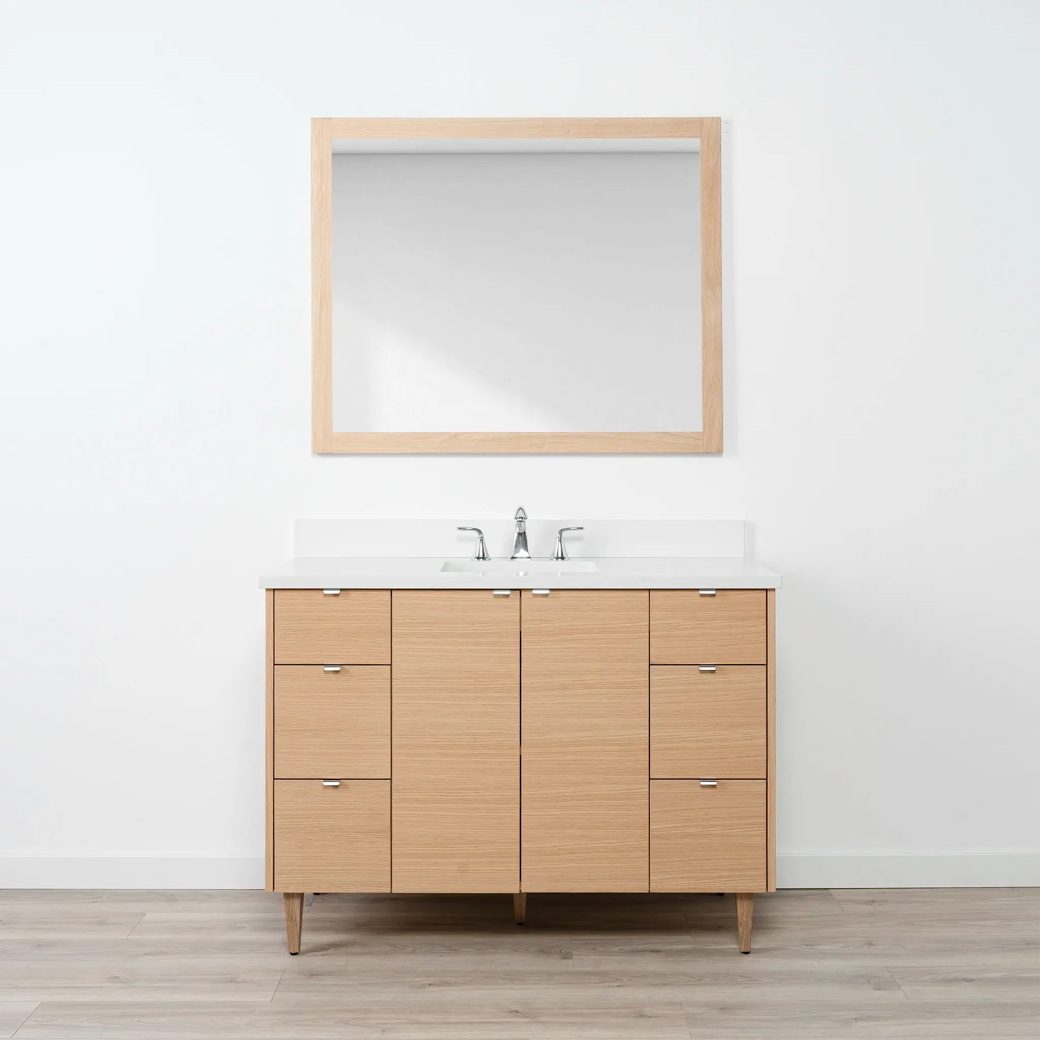 Ashbury SLIM 48" Natural White Oak Bathroom Vanity - Image 18