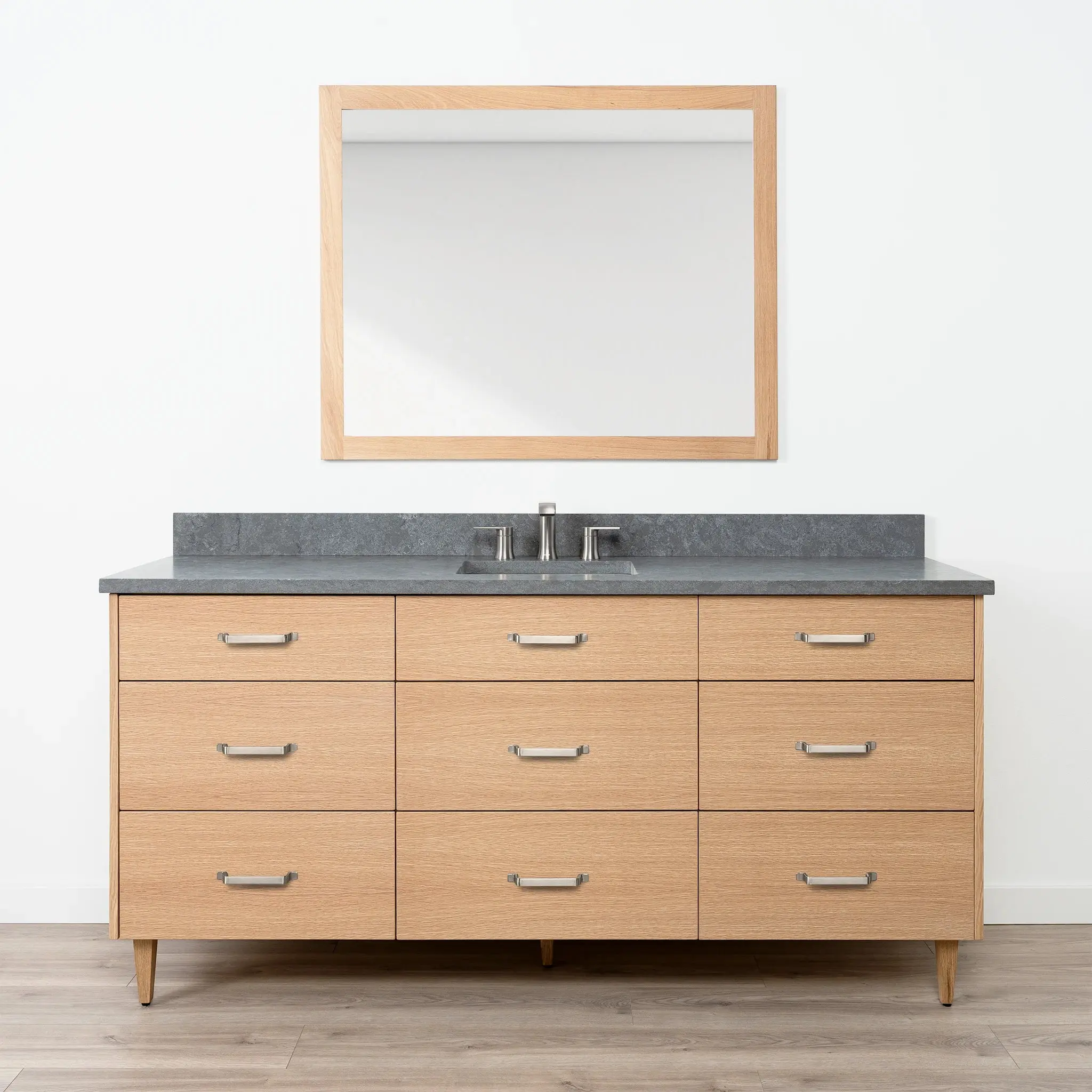 Ashbury 72" Natural White Oak Bathroom Vanity - All Drawers - Image 15