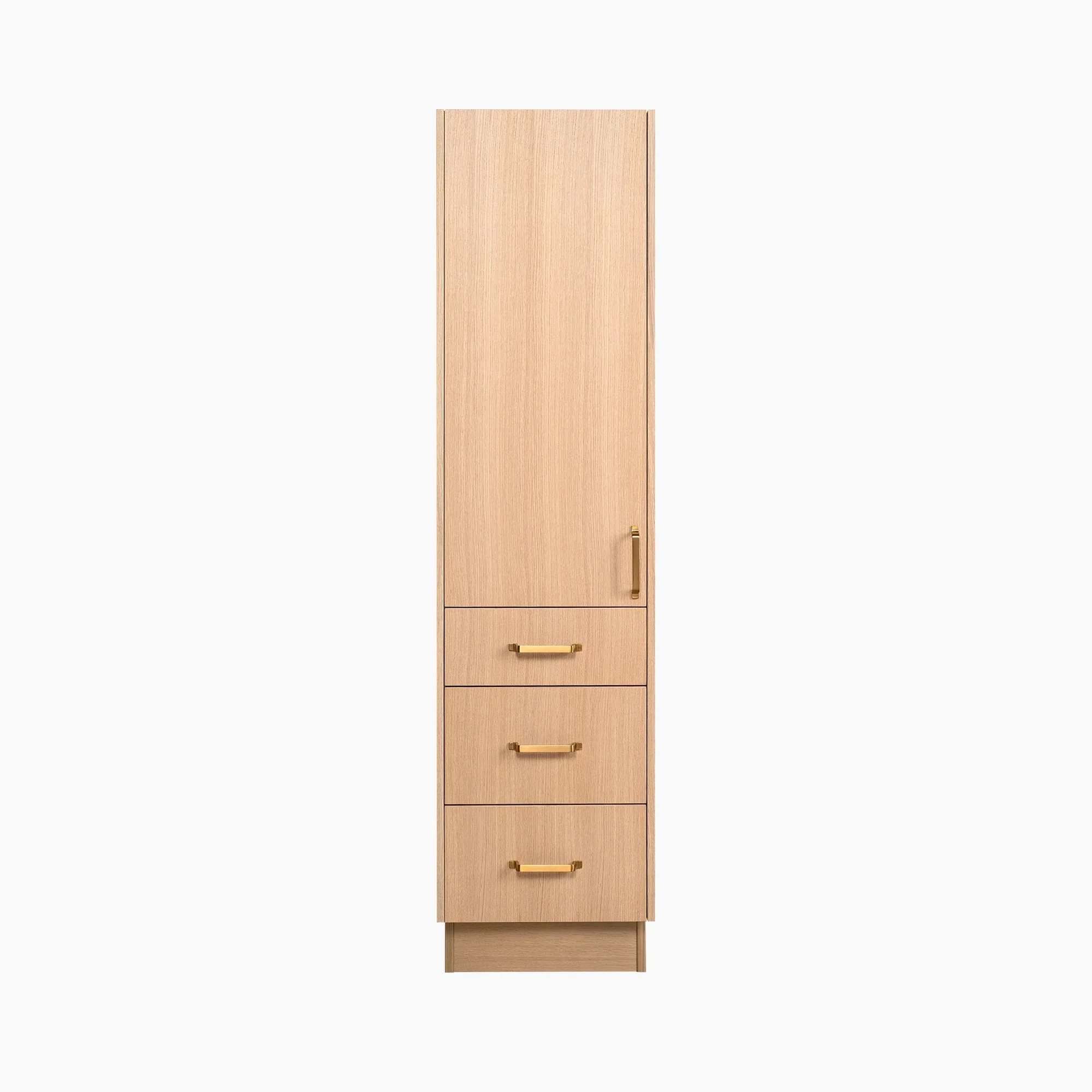 Ashbury Natural White Oak Linen Cabinet - Image 17