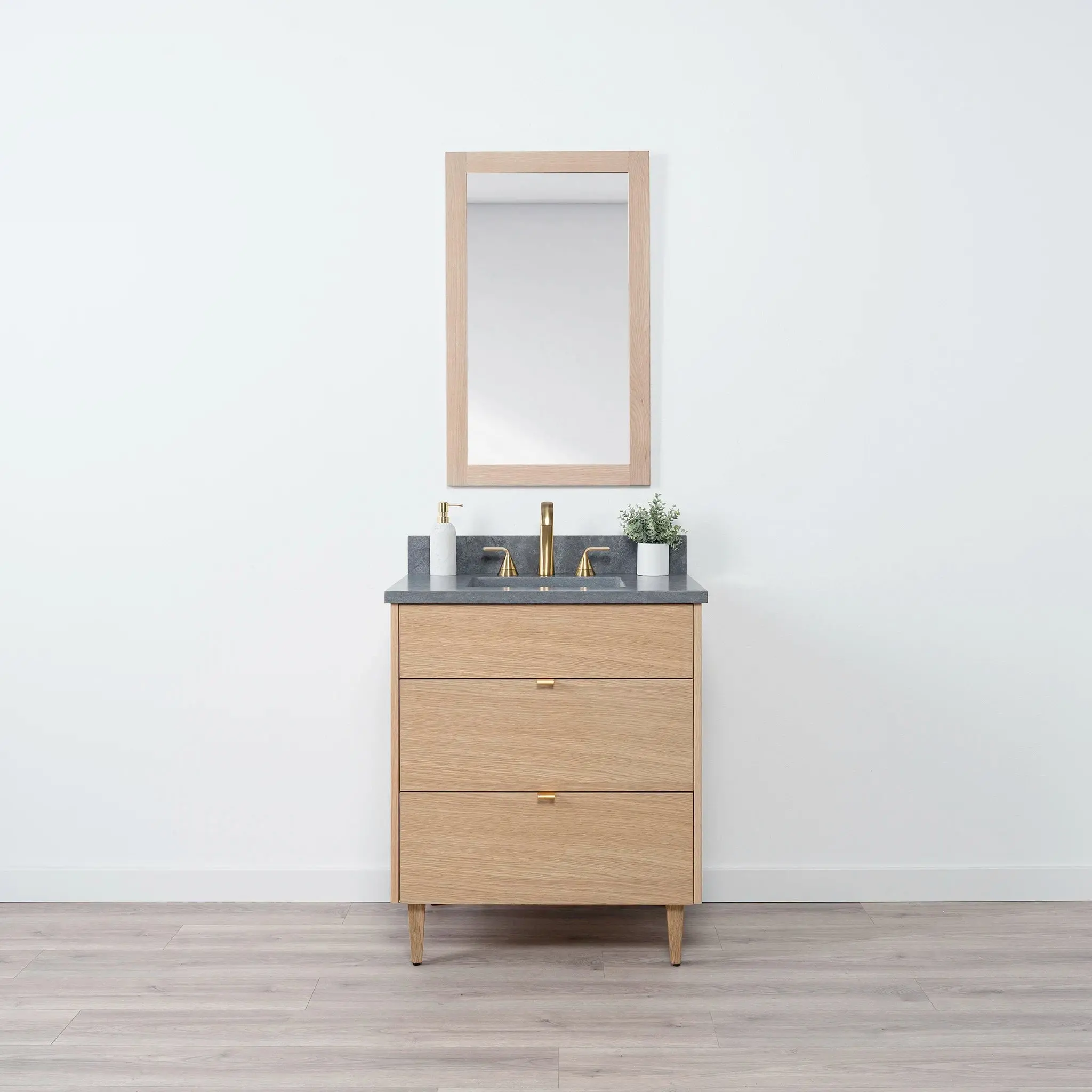Ashbury SLIM 30" Natural White Oak Bathroom Vanity - All Drawers - Image 15