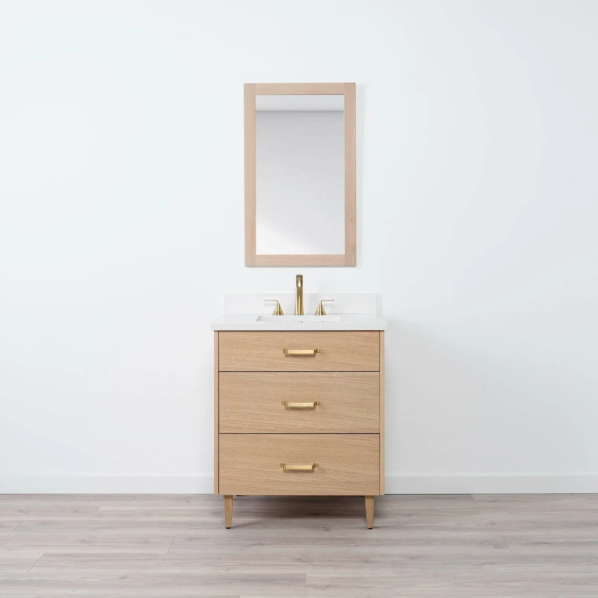 Ashbury SLIM 30" Natural White Oak Bathroom Vanity - All Drawers - Image 23