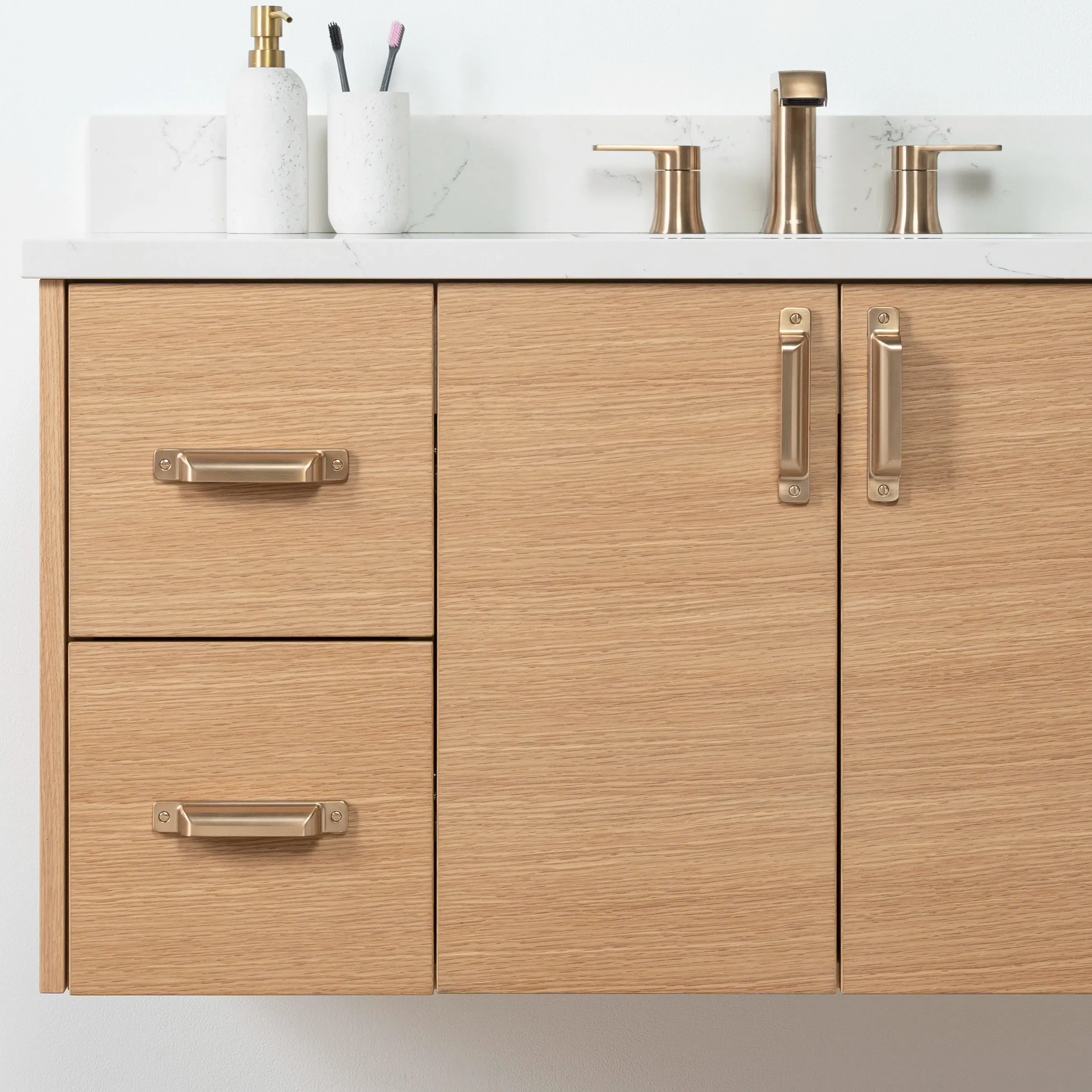 Ashbury 48" Wall Mount Natural White Oak Bathroom Vanity - Image 11