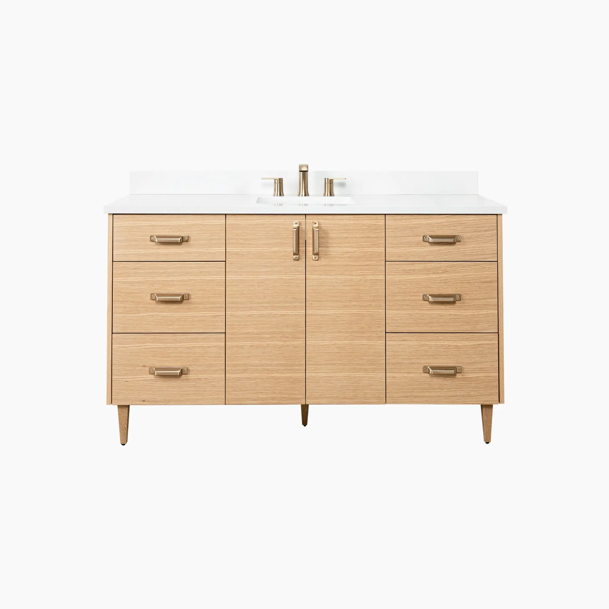 Ashbury SLIM 60" Natural White Oak Bathroom Vanity