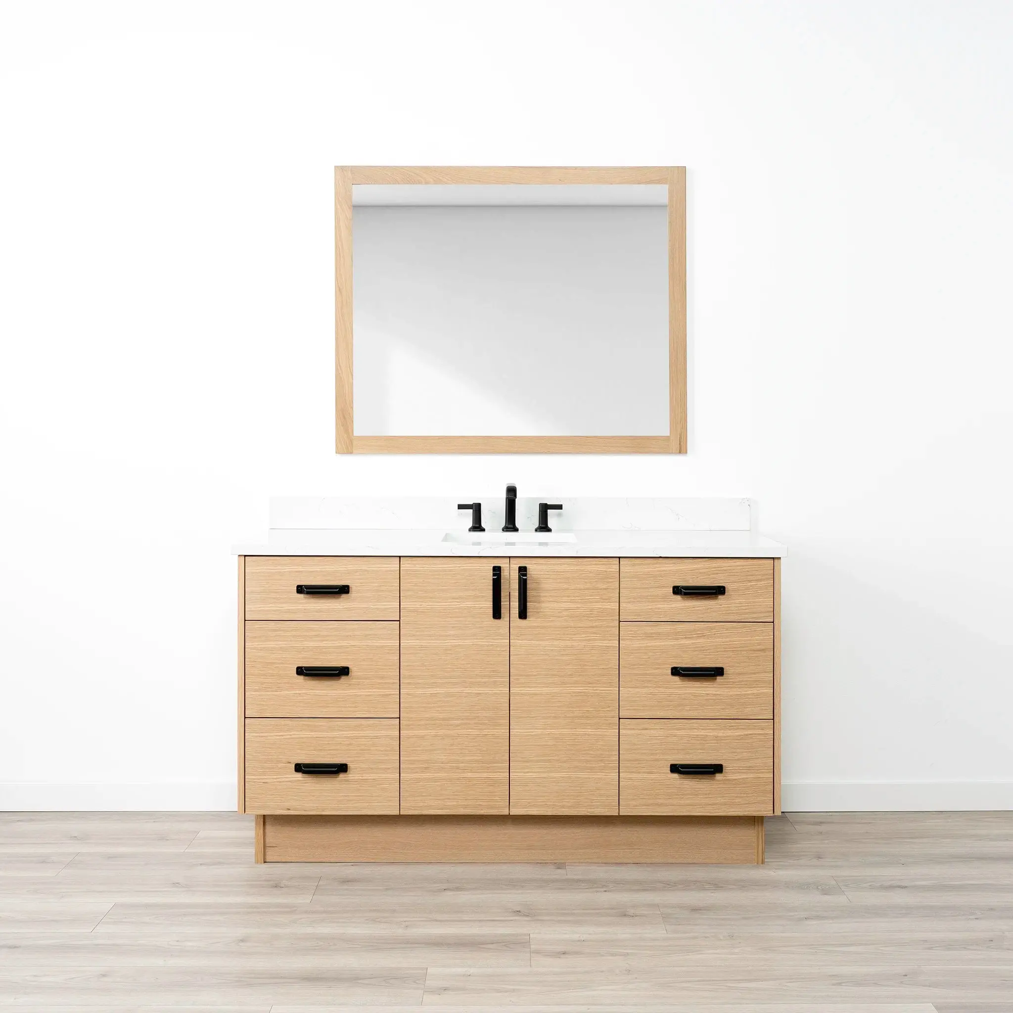 Ashbury SLIM 60" Natural White Oak Bathroom Vanity - Image 23