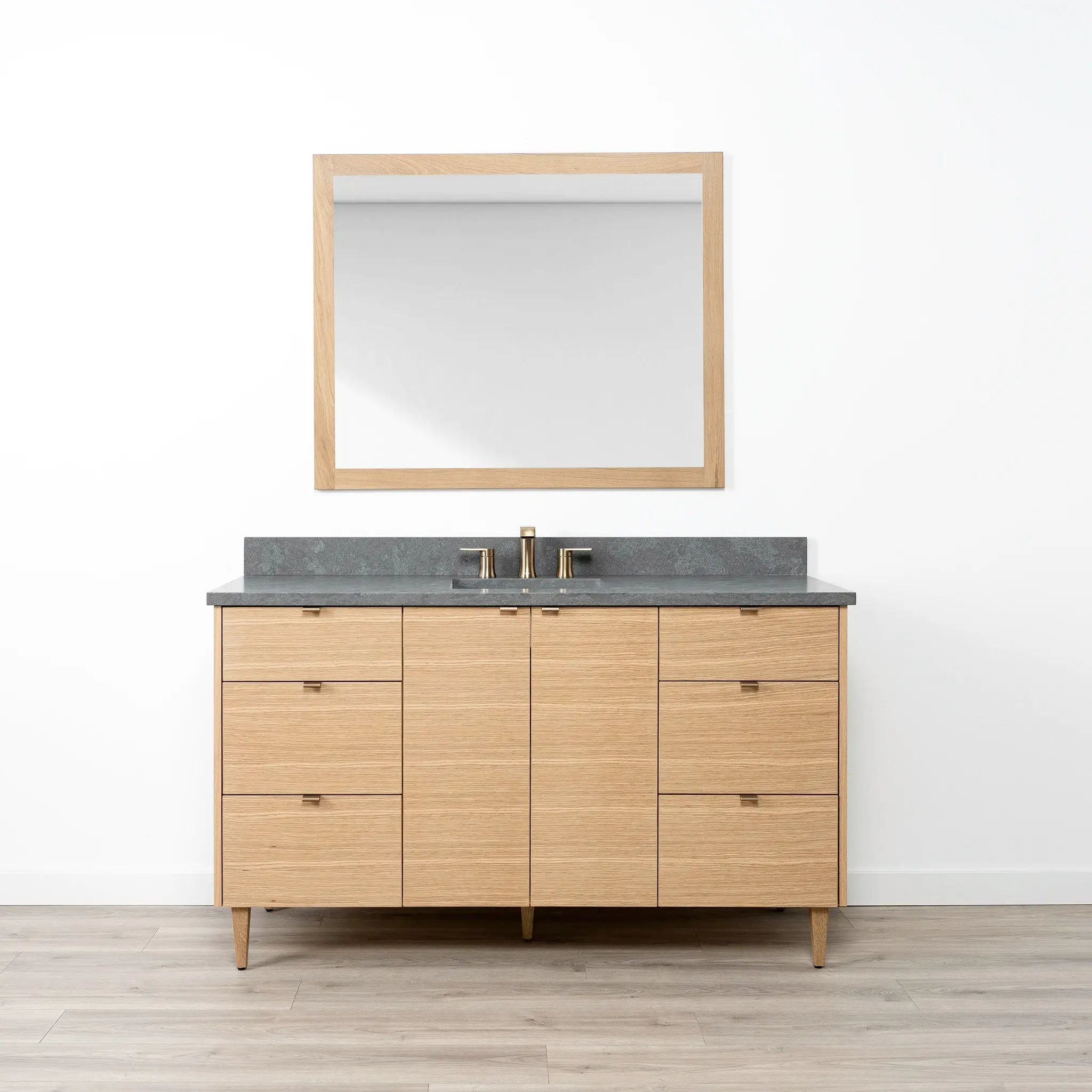 Ashbury SLIM 60" Natural White Oak Bathroom Vanity - Image 8
