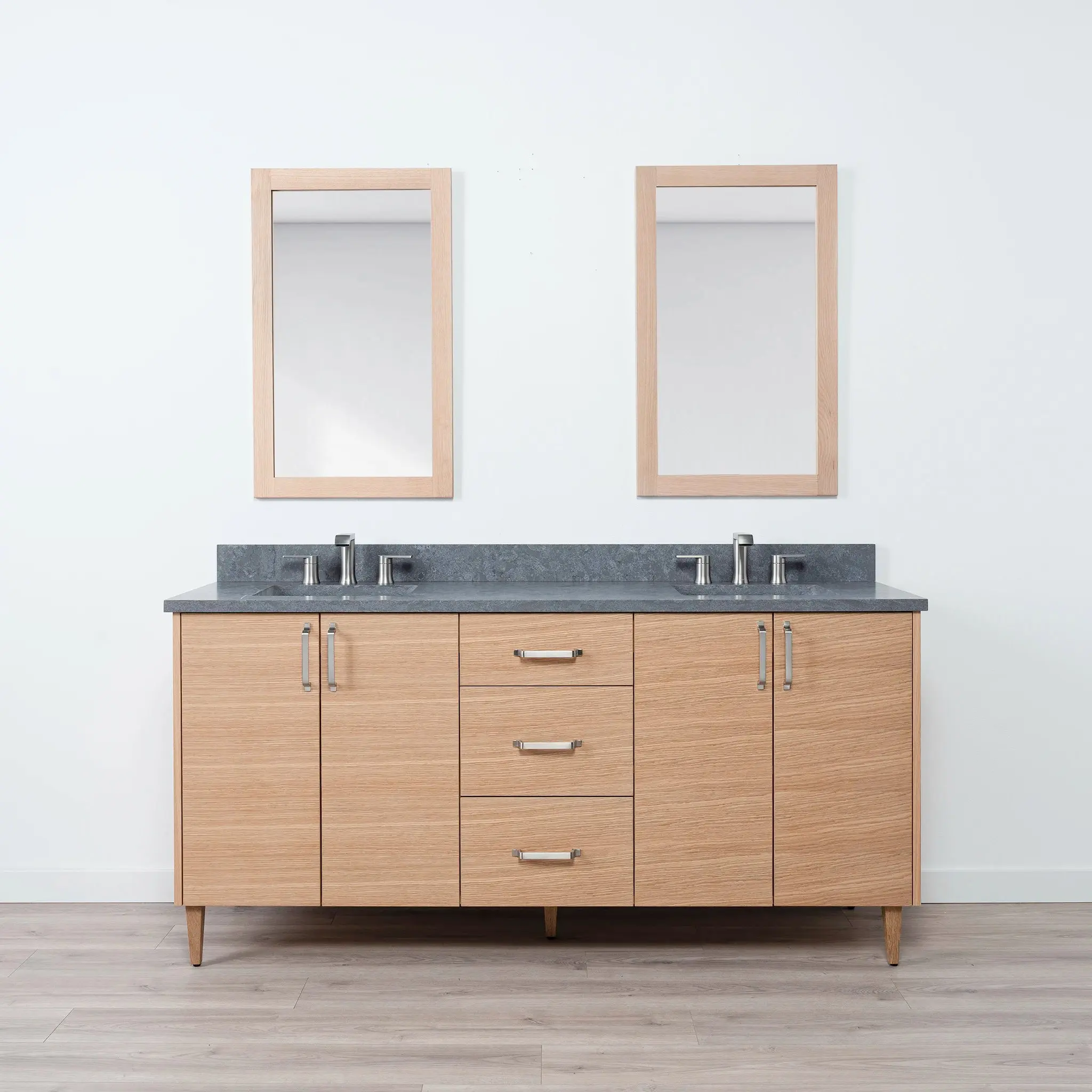 Ashbury SLIM 72" Natural White Oak Bathroom Vanity, Double Sink - Image 12