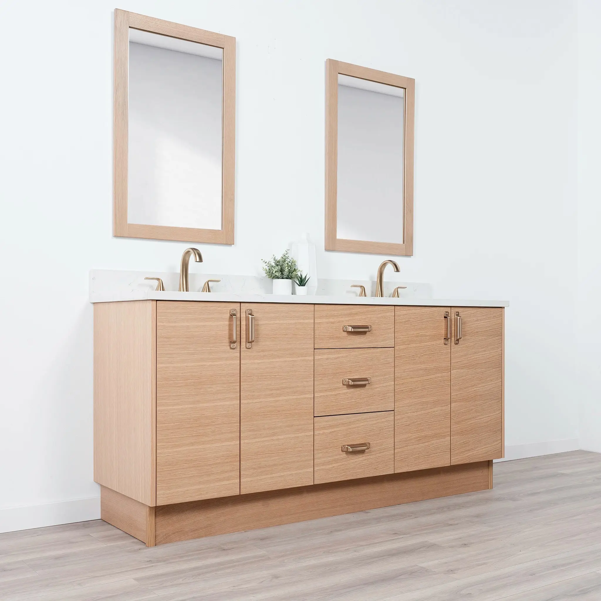 Ashbury SLIM 72" Natural White Oak Bathroom Vanity, Double Sink - Image 18