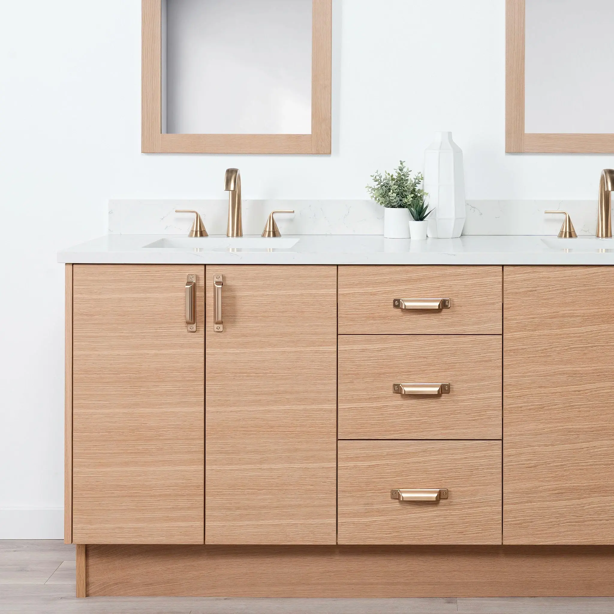 Ashbury SLIM 72" Natural White Oak Bathroom Vanity, Double Sink - Image 20