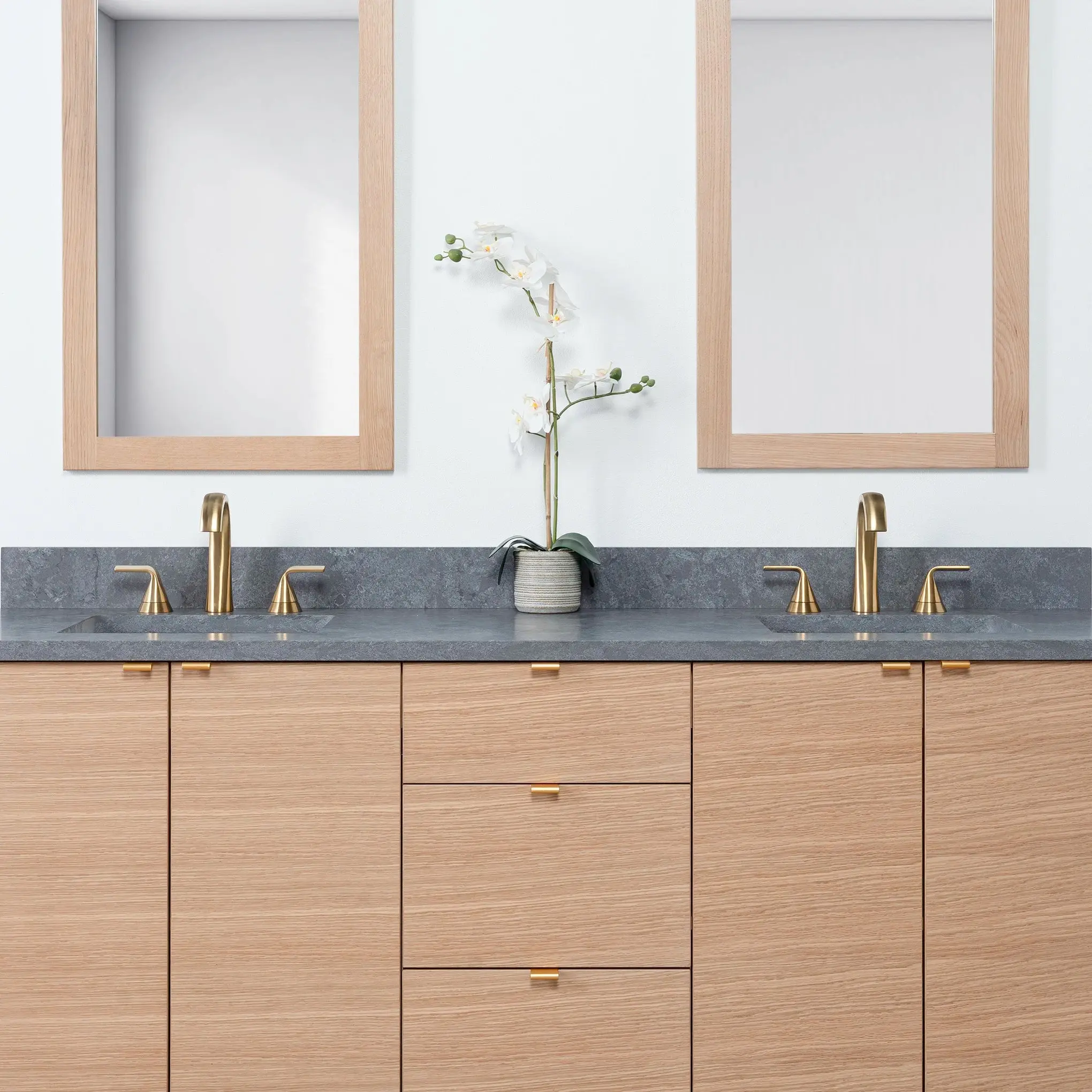 Ashbury SLIM 72" Natural White Oak Bathroom Vanity, Double Sink - Image 3