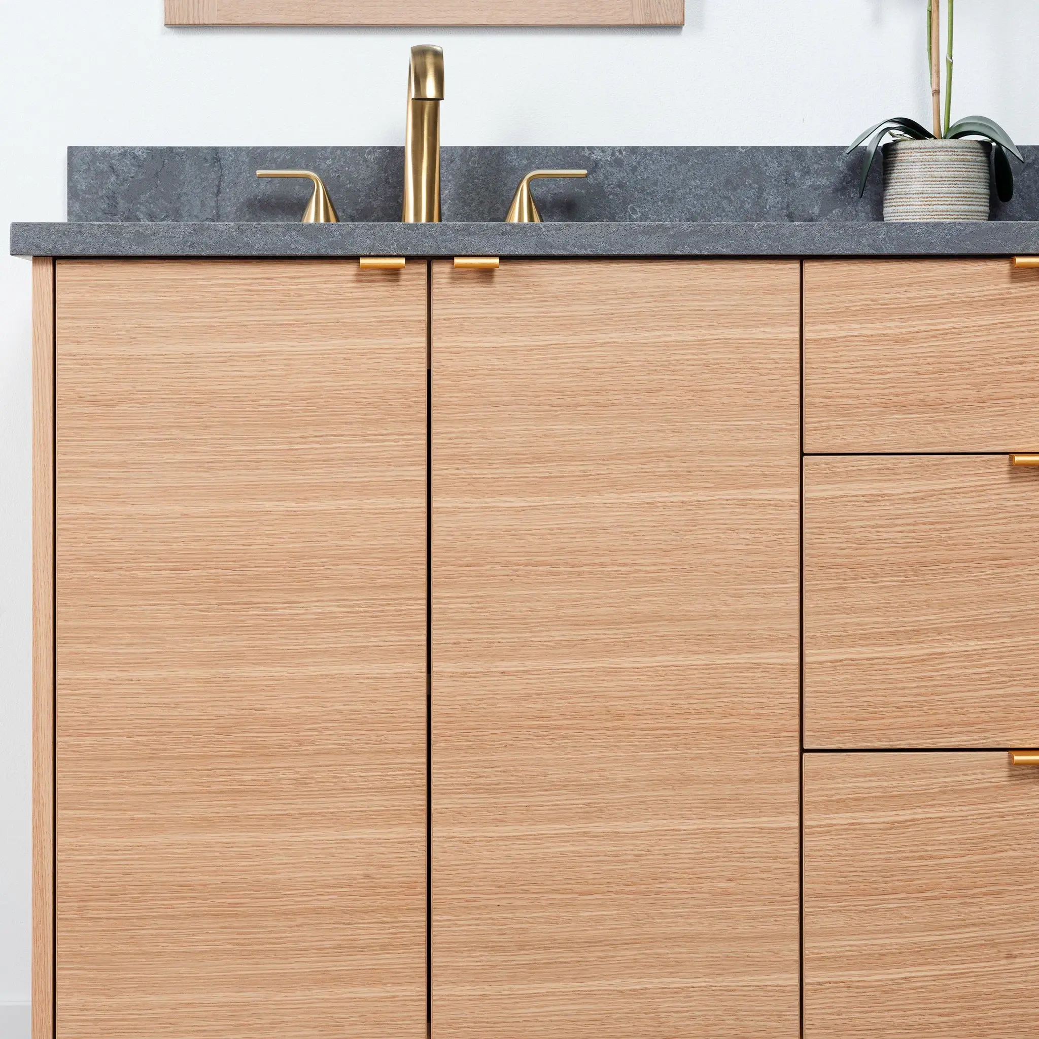 Ashbury SLIM 72" Natural White Oak Bathroom Vanity, Double Sink - Image 9