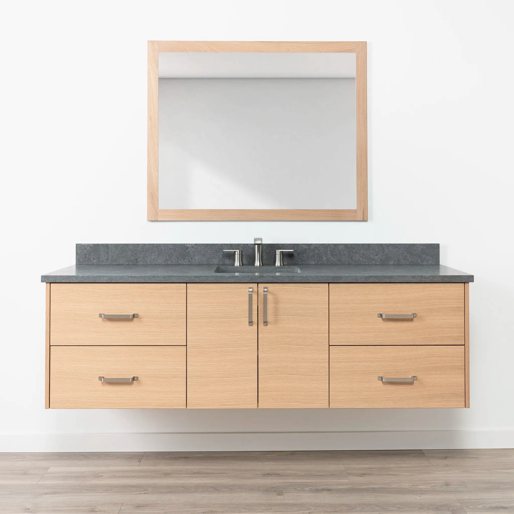 Ashbury 72" Wall Mount Natural White Oak Bathroom Vanity - Image 20