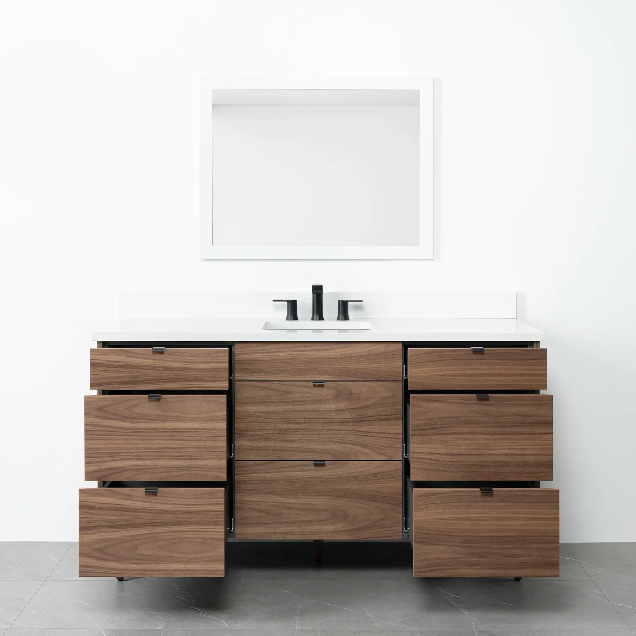 Asher 60" American Black Walnut Bathroom Vanity - Image 21