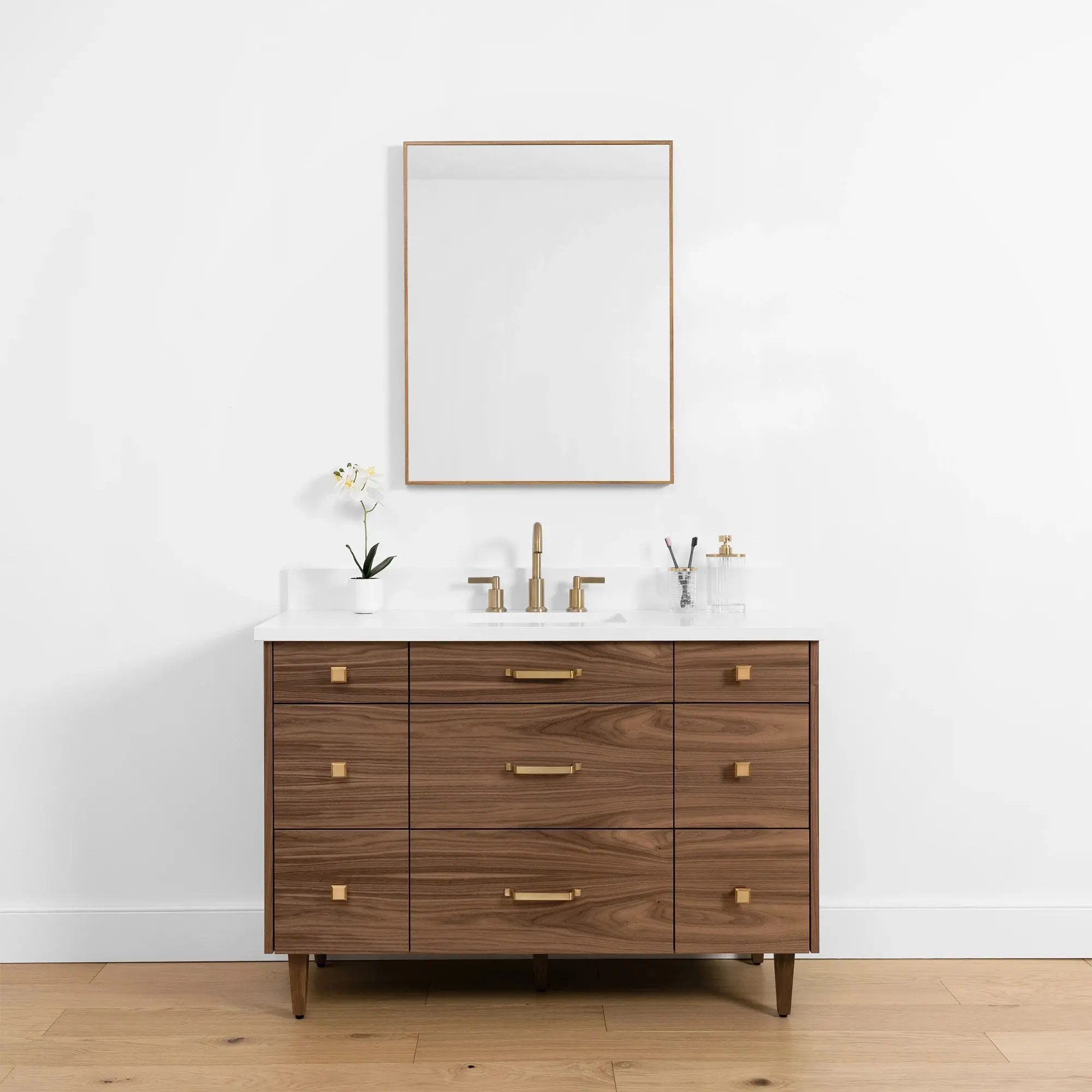 Asher SLIM 48" American Black Walnut Bathroom Vanity - Image 19