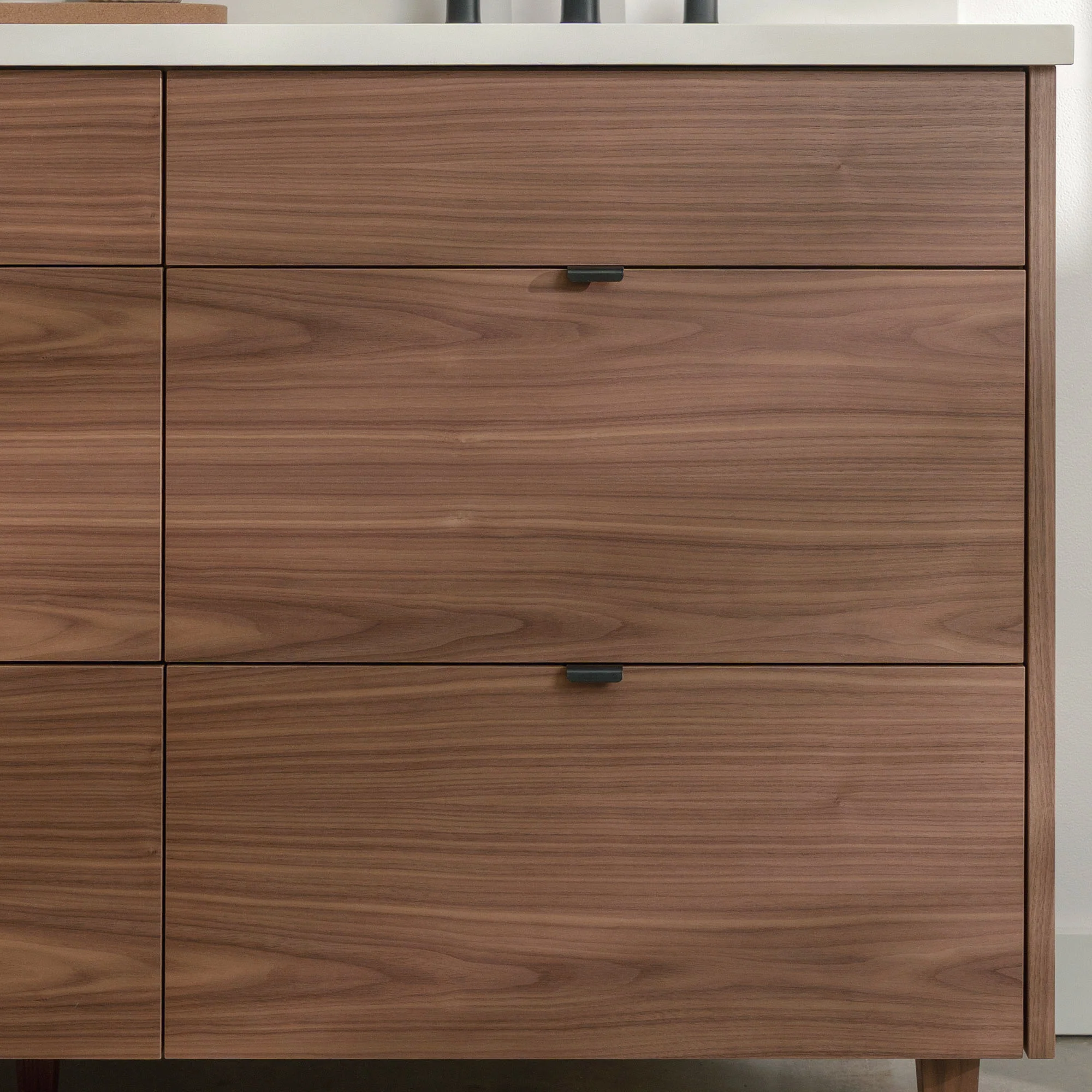 Asher Stainless 60" American Black Walnut Bathroom Vanity, Double Sink - Image 7