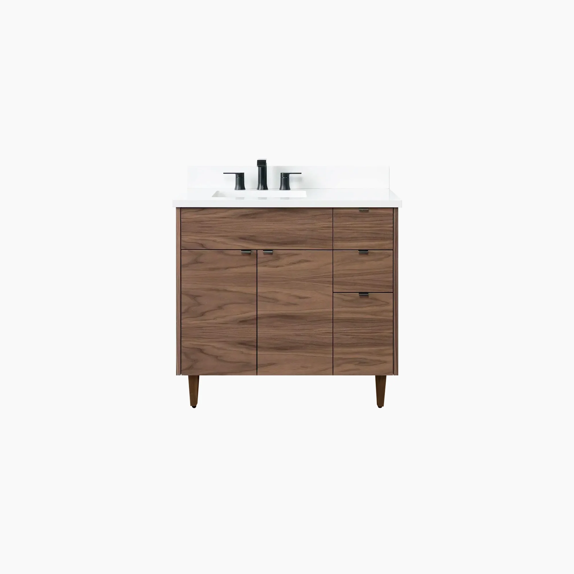 Austin 36" American Black Walnut Bathroom Vanity, Left Sink - Image 19