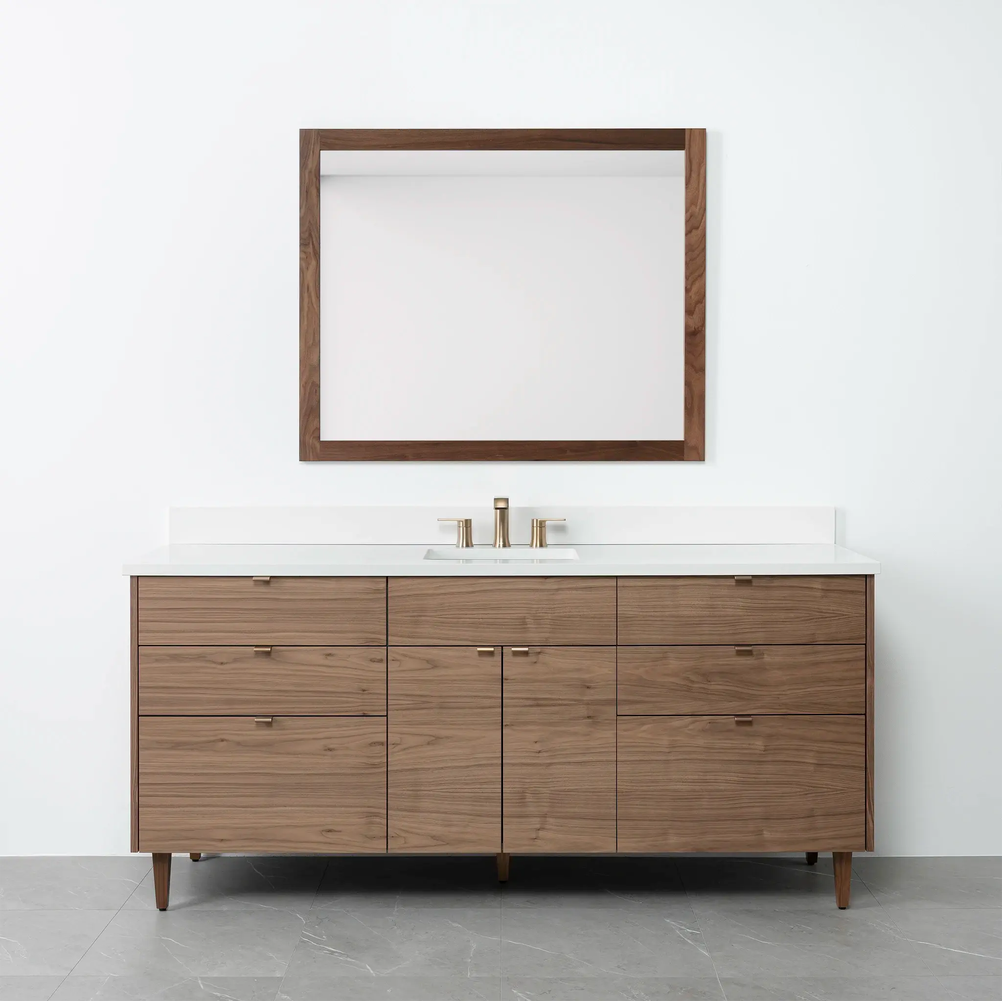 Austin 72" American Black Walnut Bathroom Vanity - Image 24