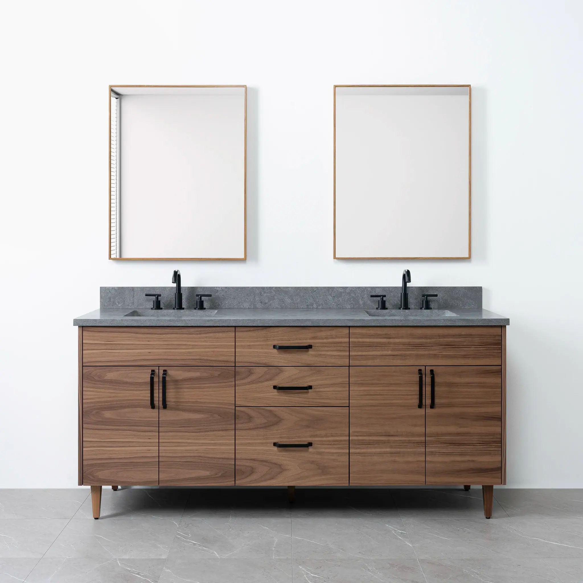 Austin 72" American Black Walnut Bathroom Vanity, Double Sink - Image 25