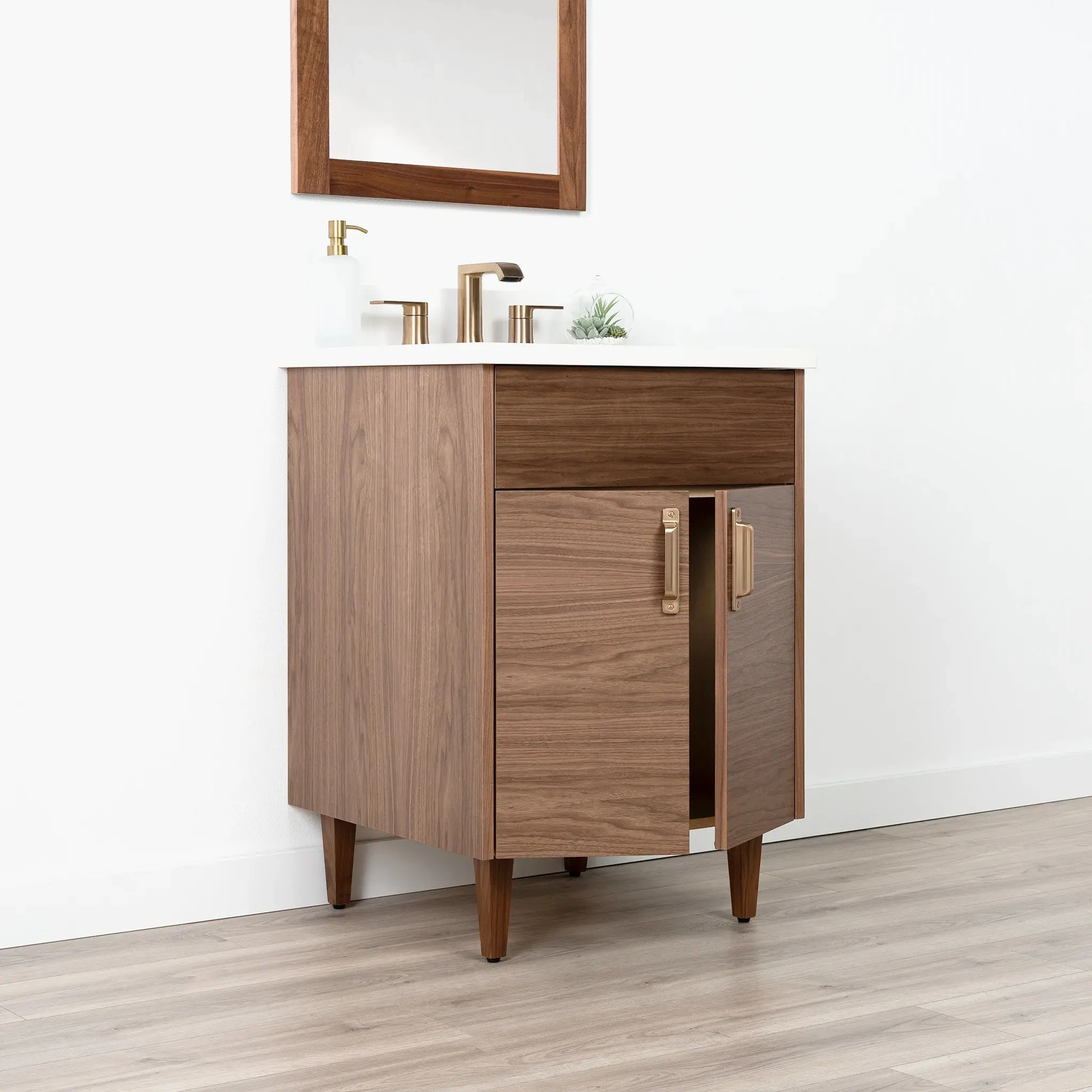 Austin 24" American Black Walnut Bathroom Vanity - Image 5