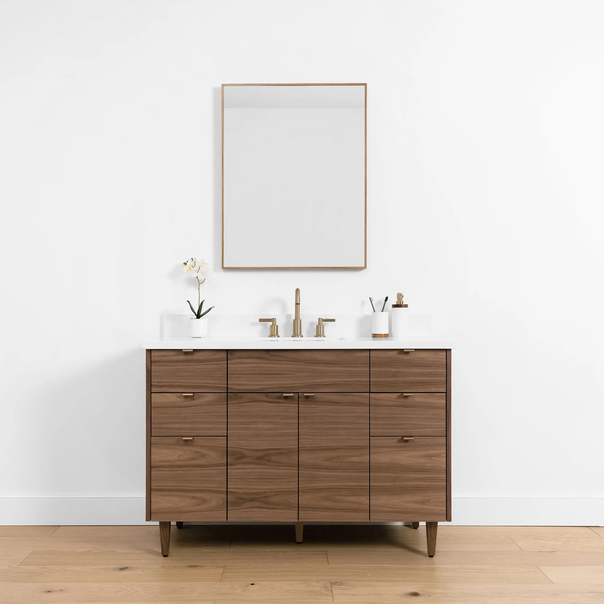 Austin SLIM 48" American Black Walnut Bathroom Vanity - Image 2