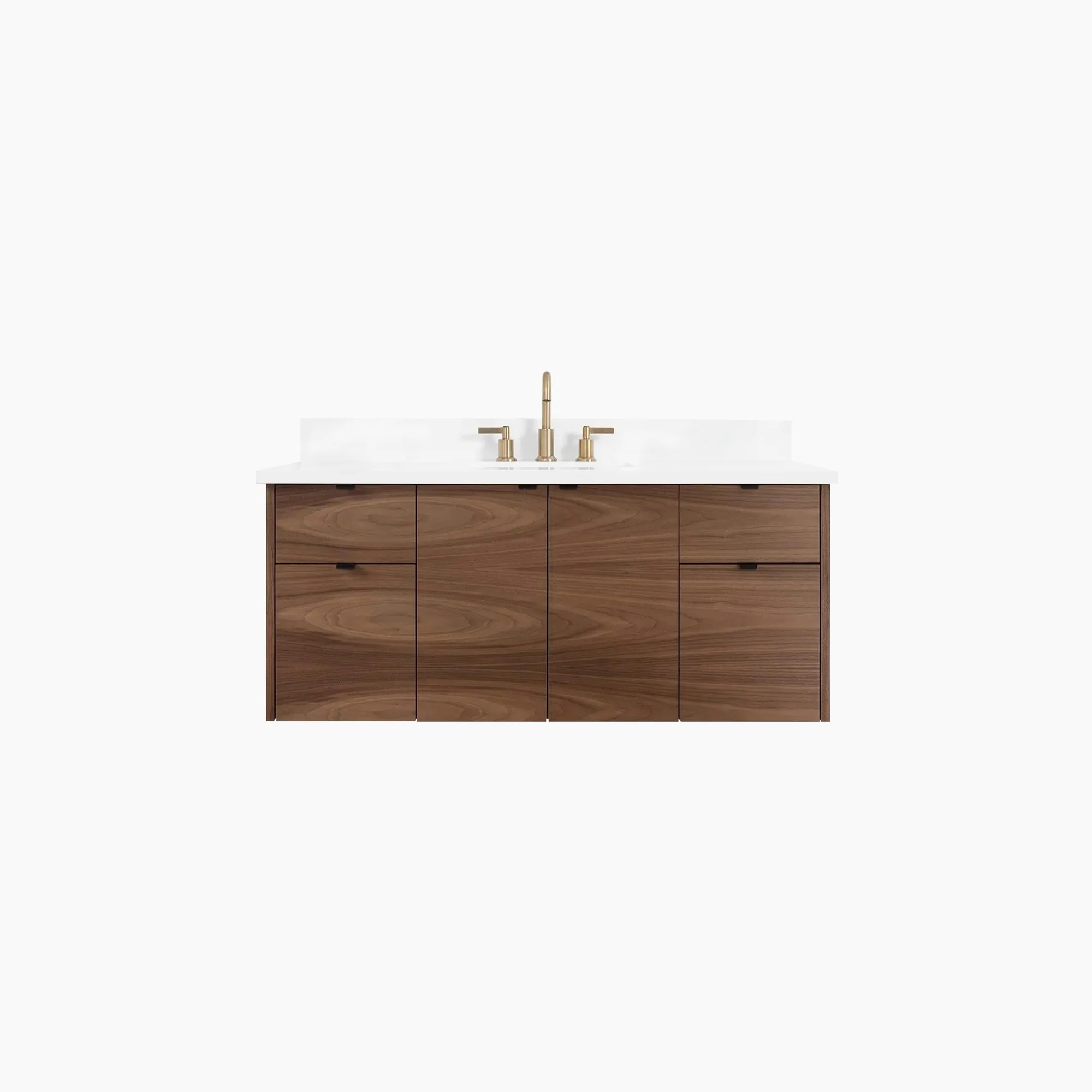 Austin SLIM 48" Wall Mount American Black Walnut Bathroom Vanity