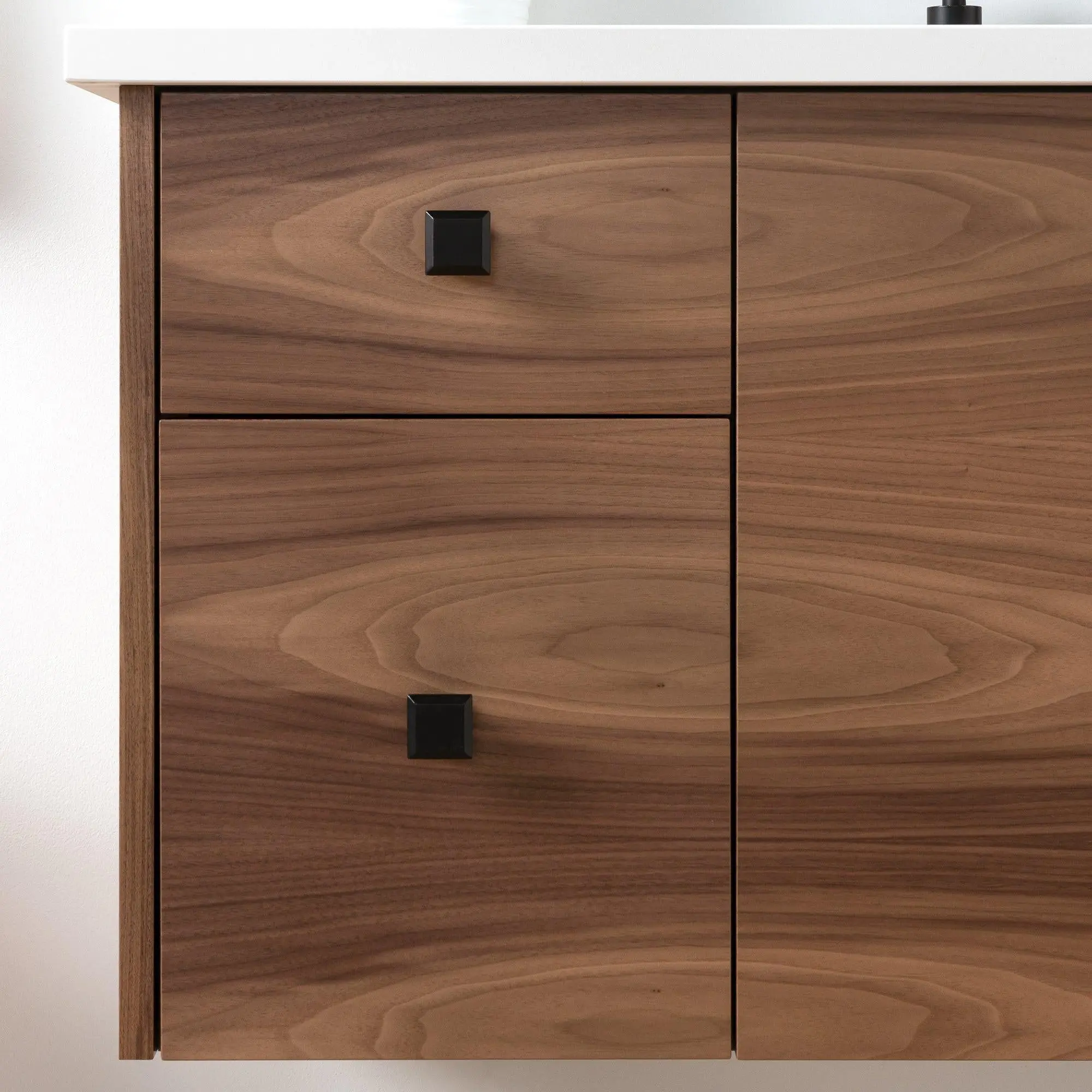 Austin SLIM 48" Wall Mount American Black Walnut Bathroom Vanity - Image 6