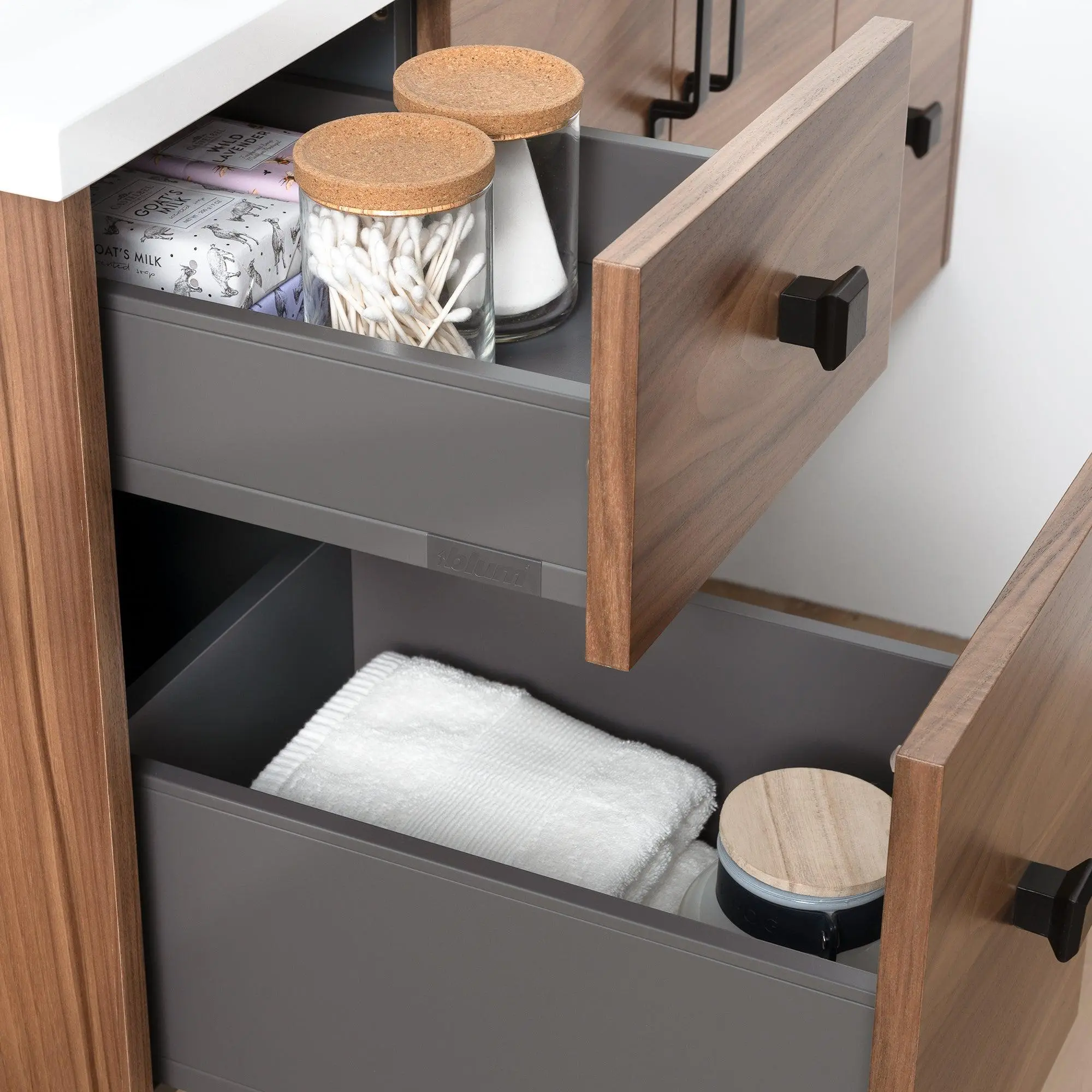 Austin SLIM 48" Wall Mount American Black Walnut Bathroom Vanity - Image 7