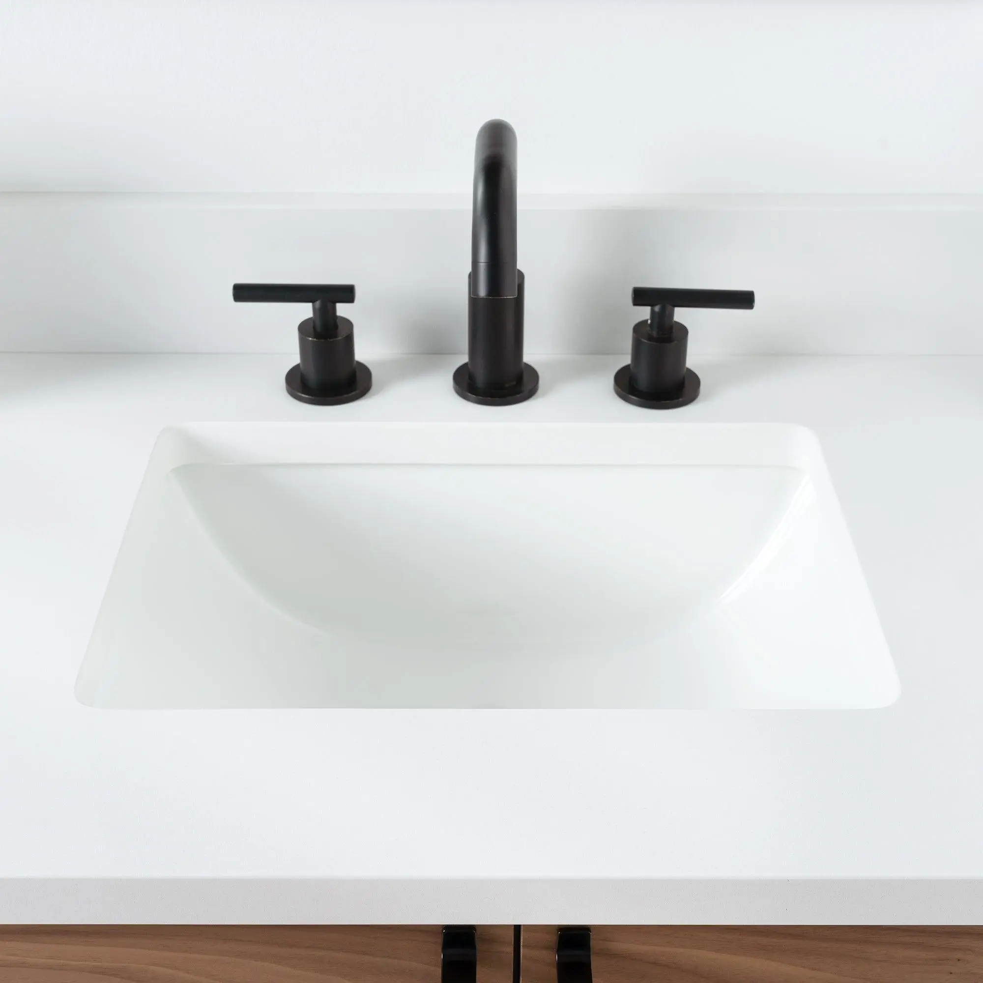 Austin SLIM 48" Wall Mount American Black Walnut Bathroom Vanity - Image 9