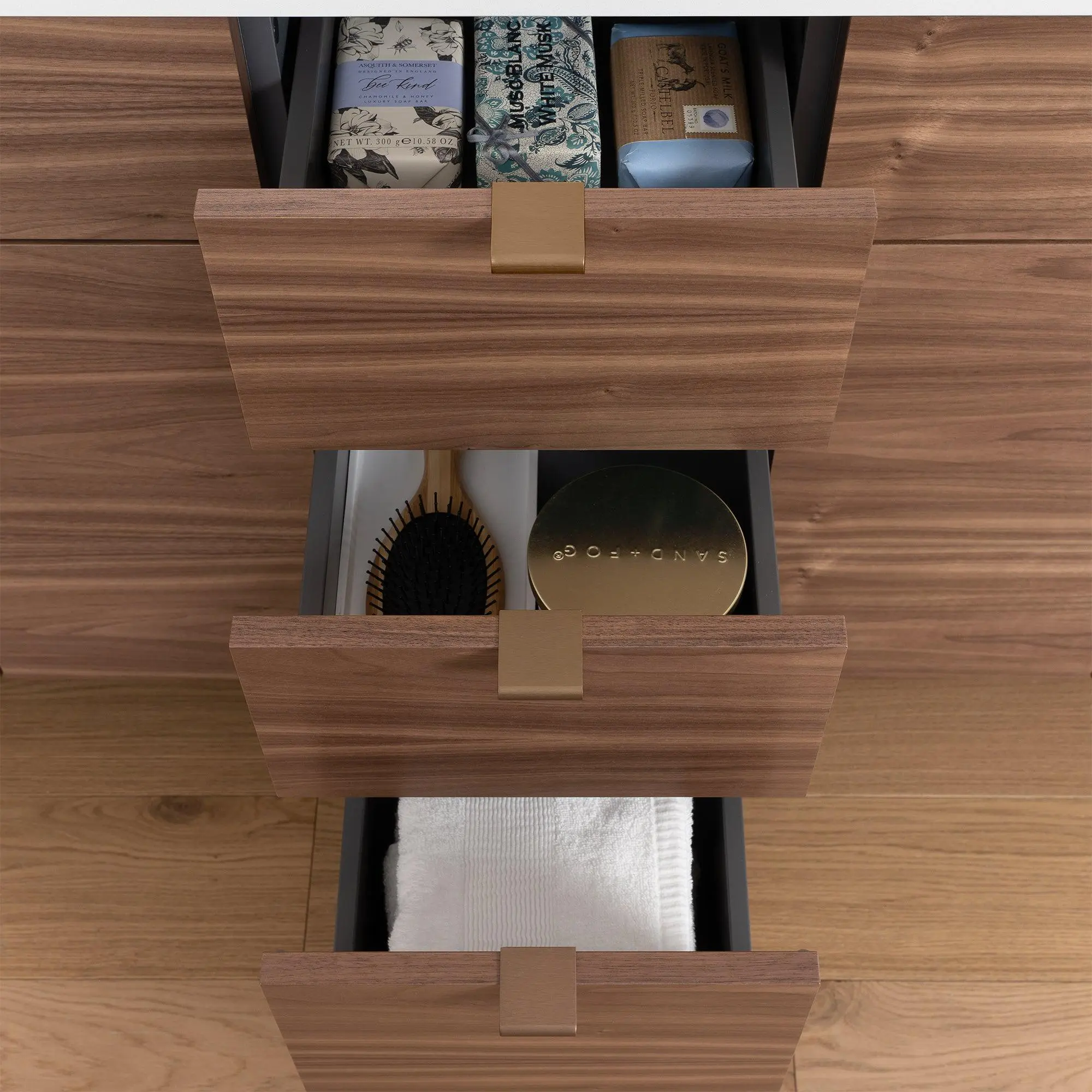 Austin SLIM 60" American Black Walnut Bathroom Vanity, Double Sink - Image 12