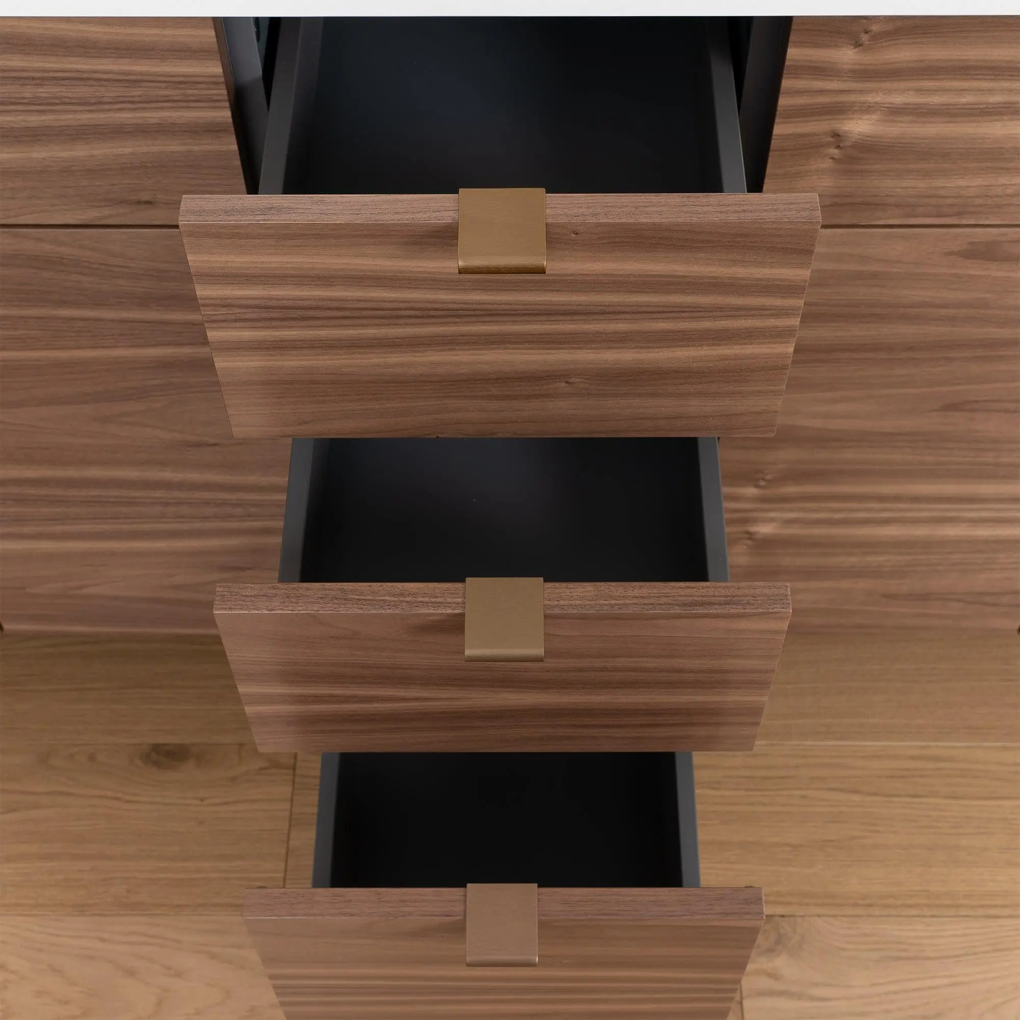 Austin SLIM 60" American Black Walnut Bathroom Vanity, Double Sink - Image 14