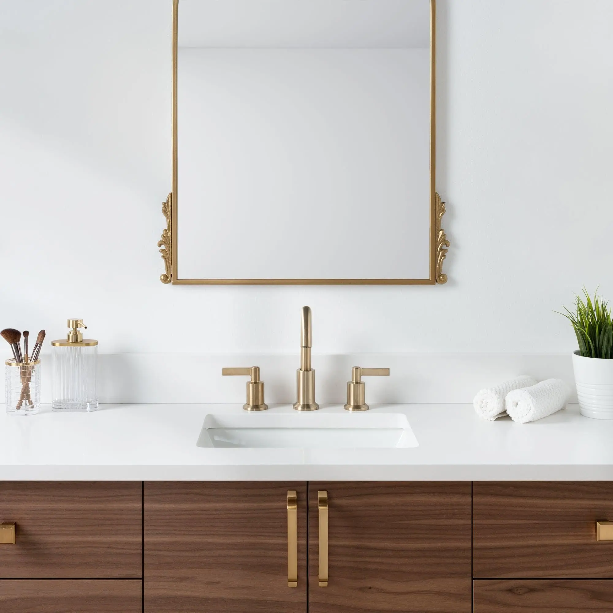 Austin SLIM 60" Wall Mount American Black Walnut Bathroom Vanity - Image 6