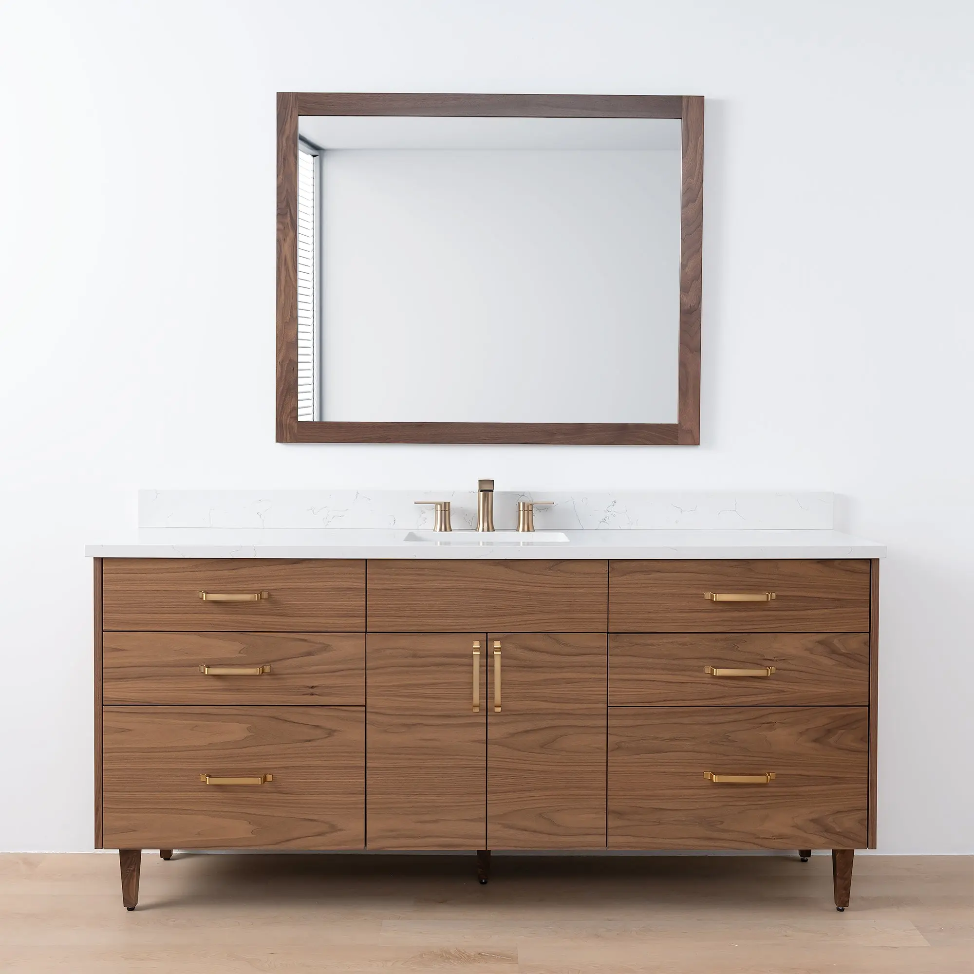 Austin SLIM 72" American Black Walnut Bathroom Vanity - Image 17