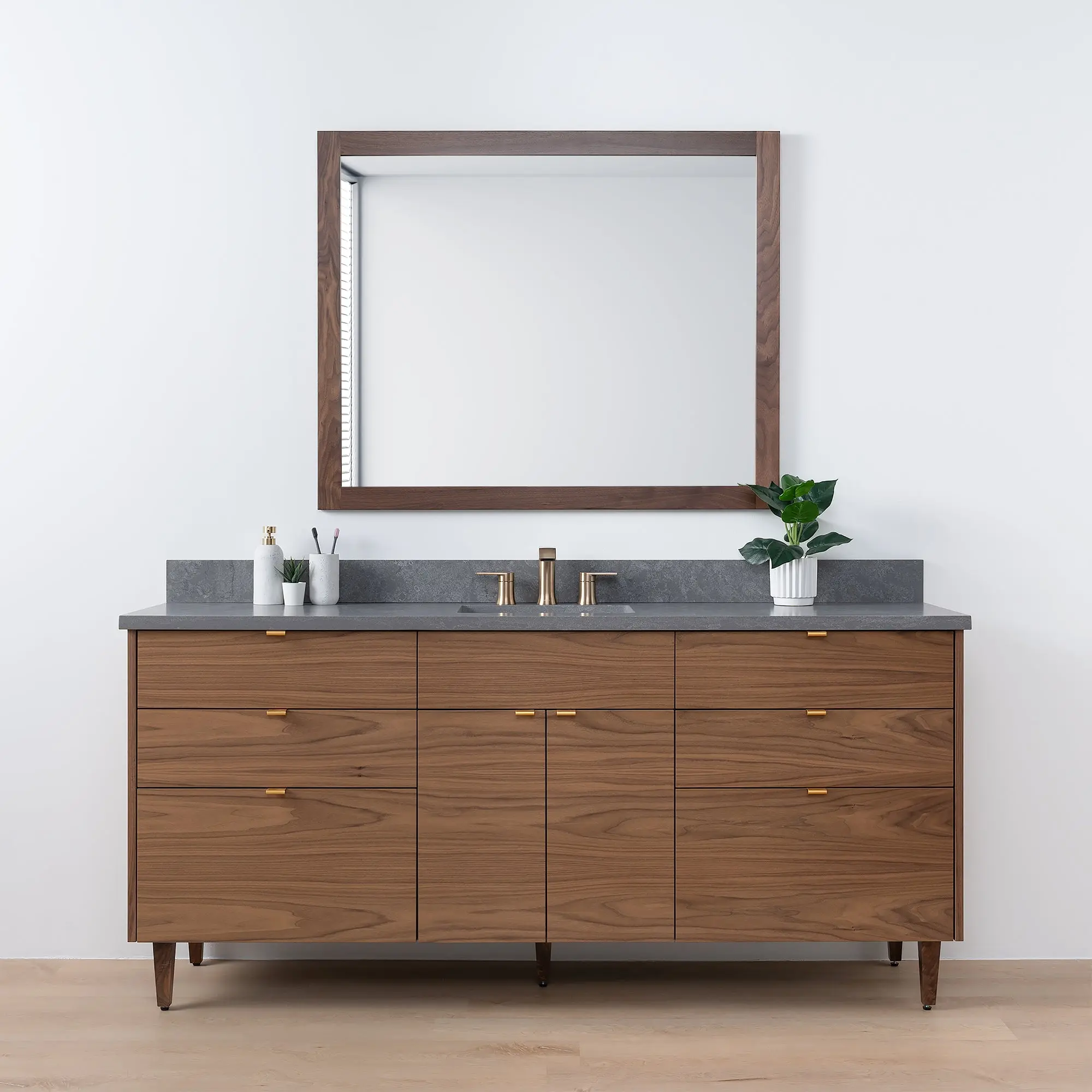 Austin SLIM 72" American Black Walnut Bathroom Vanity - Image 2