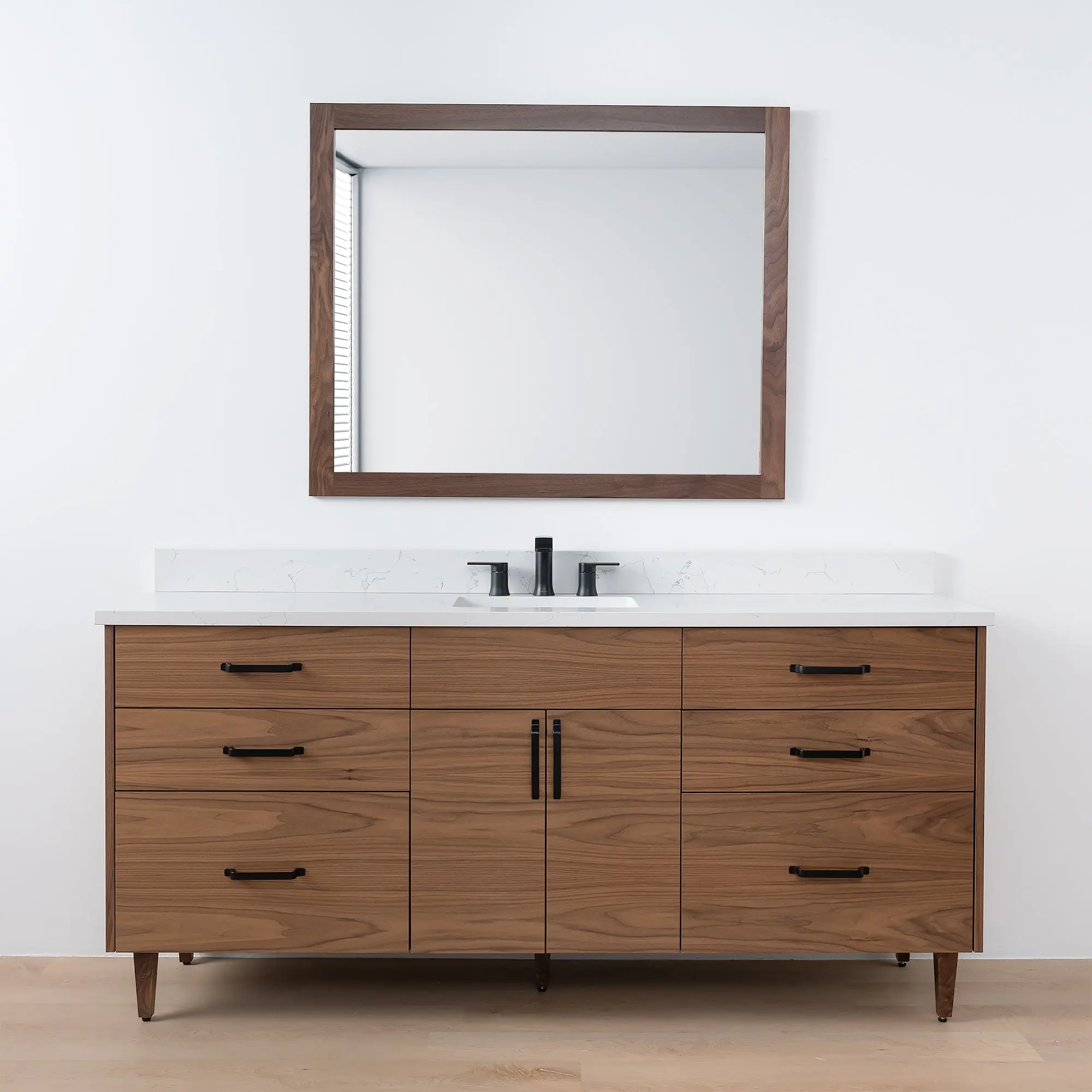 Austin SLIM 72" American Black Walnut Bathroom Vanity - Image 20