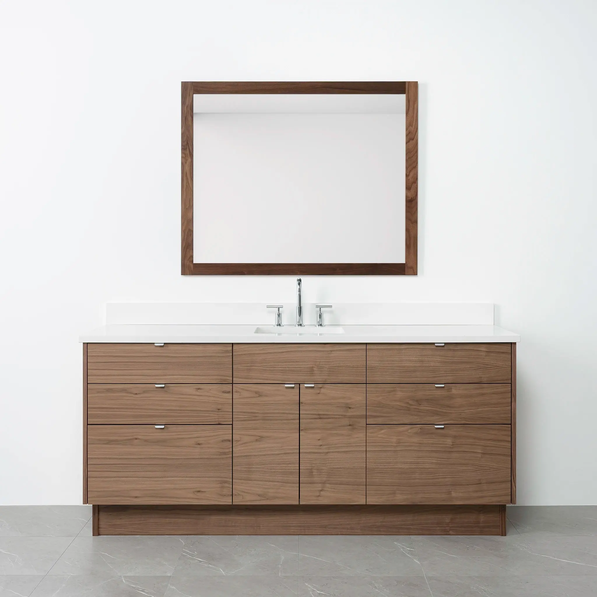 Austin 72" American Black Walnut Bathroom Vanity - Image 14
