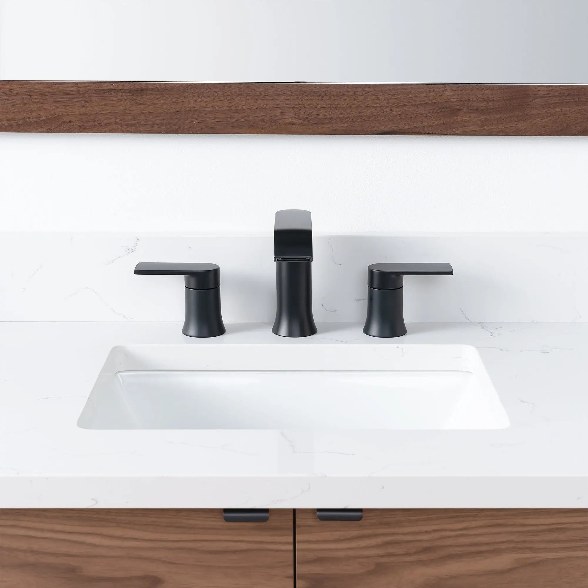 Austin SLIM 72" Wall Mount American Black Walnut Bathroom Vanity - Image 12