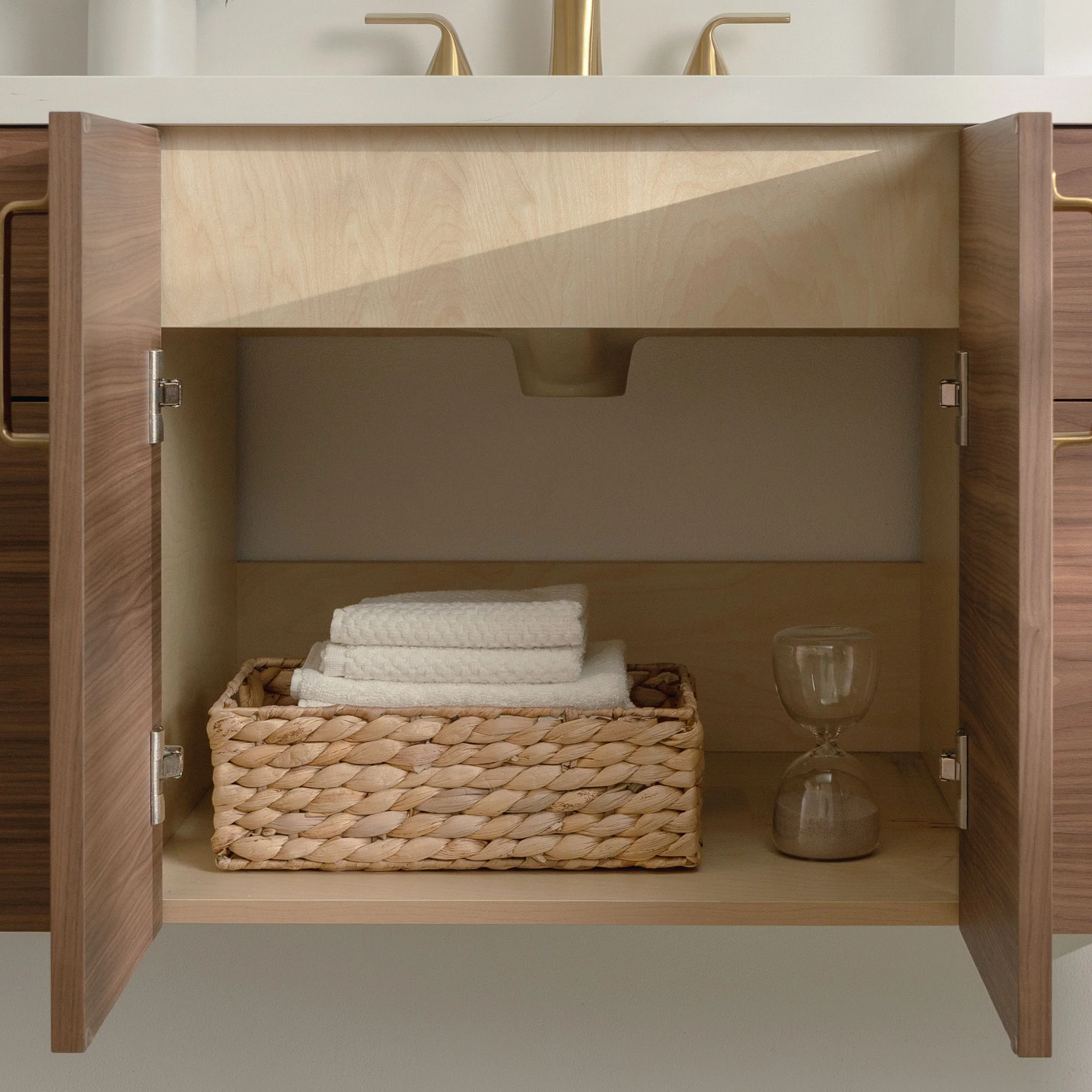 Austin Stainless 60" Wall Mount American Black Walnut Bathroom Vanity - Image 11