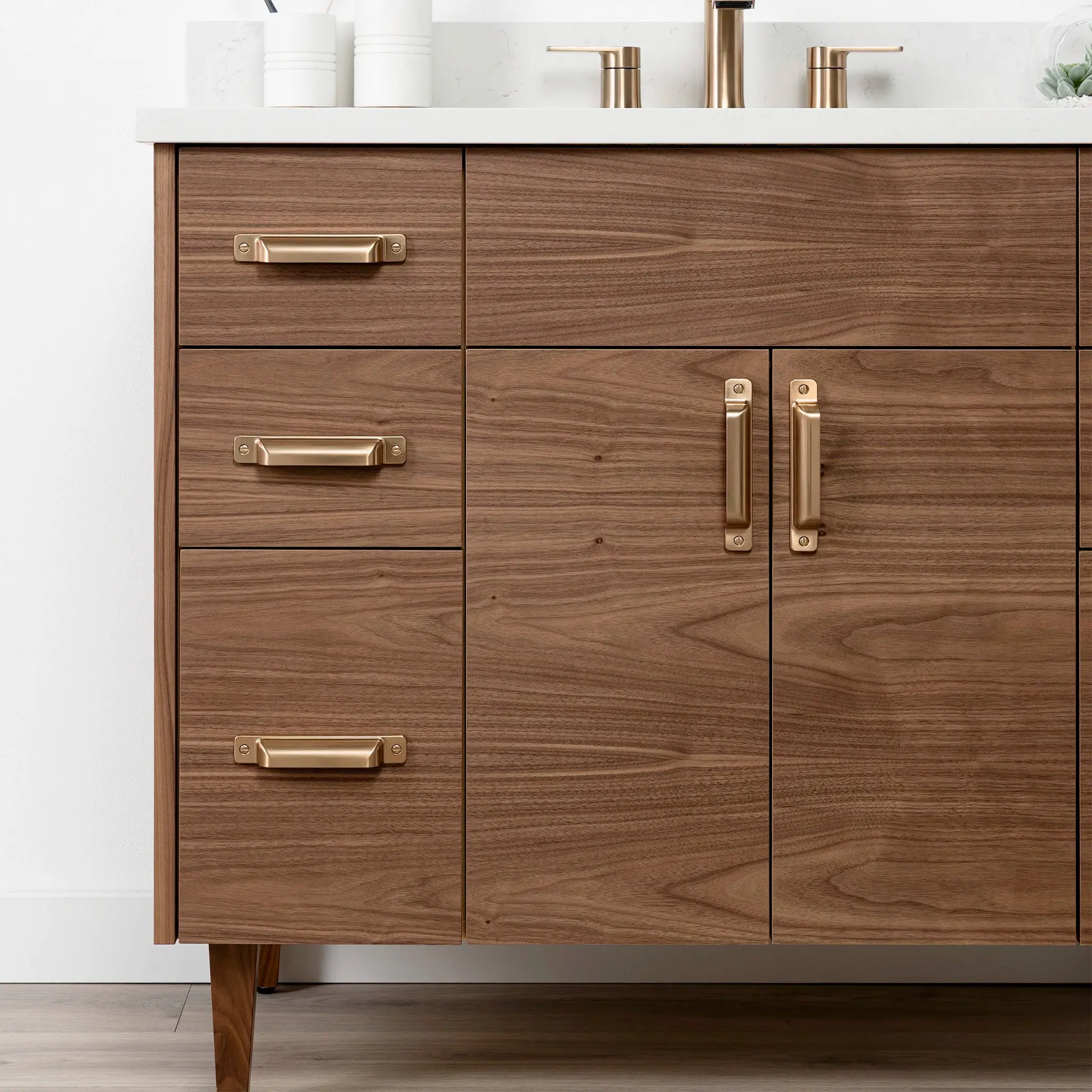 Austin Stainless 42" American Black Walnut Bathroom Vanity - Image 13