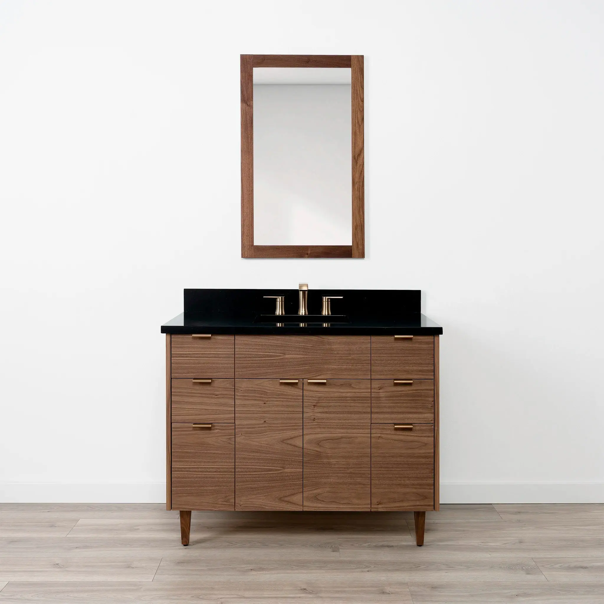 Austin Stainless 42" American Black Walnut Bathroom Vanity - Image 14