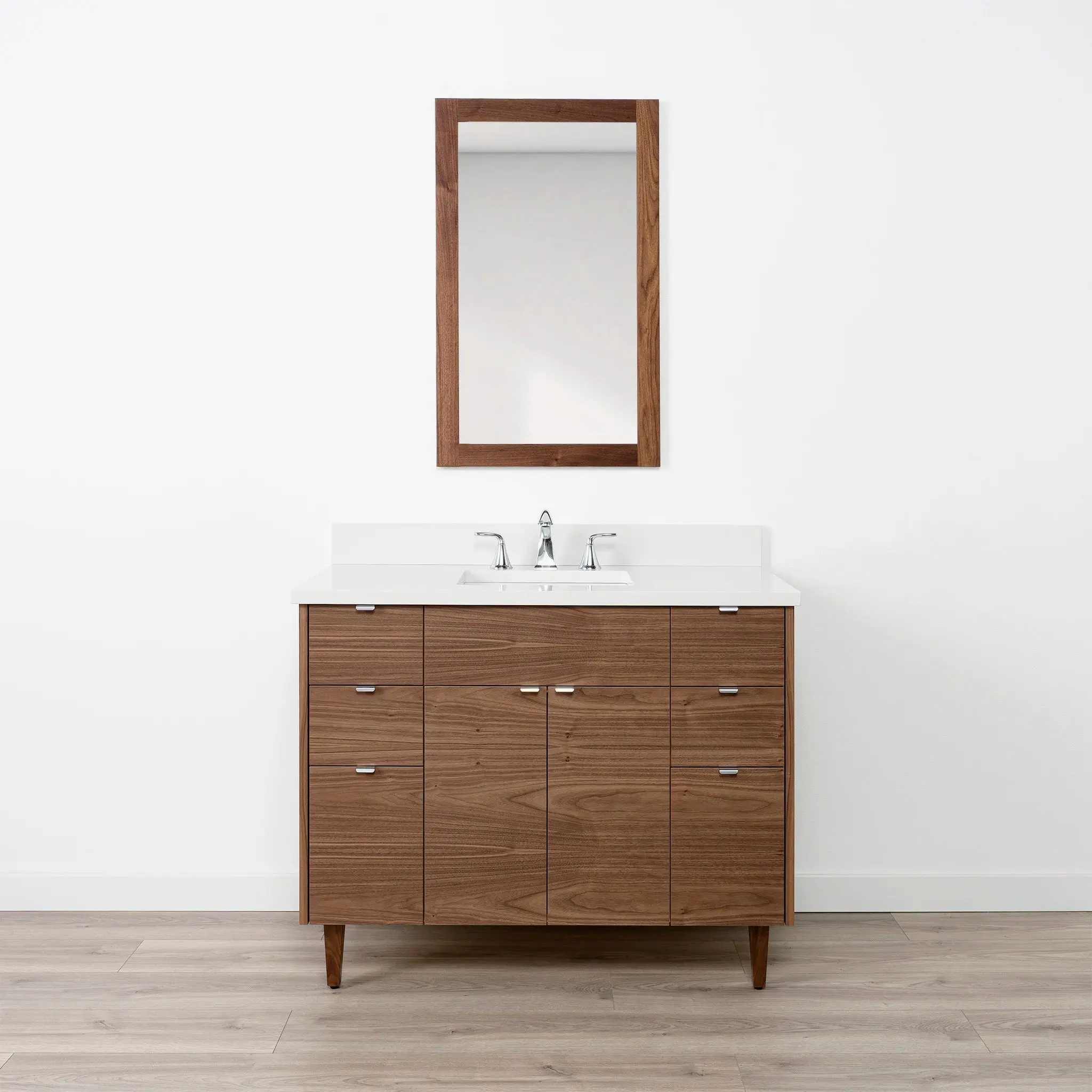 Austin Stainless 42" American Black Walnut Bathroom Vanity - Image 17