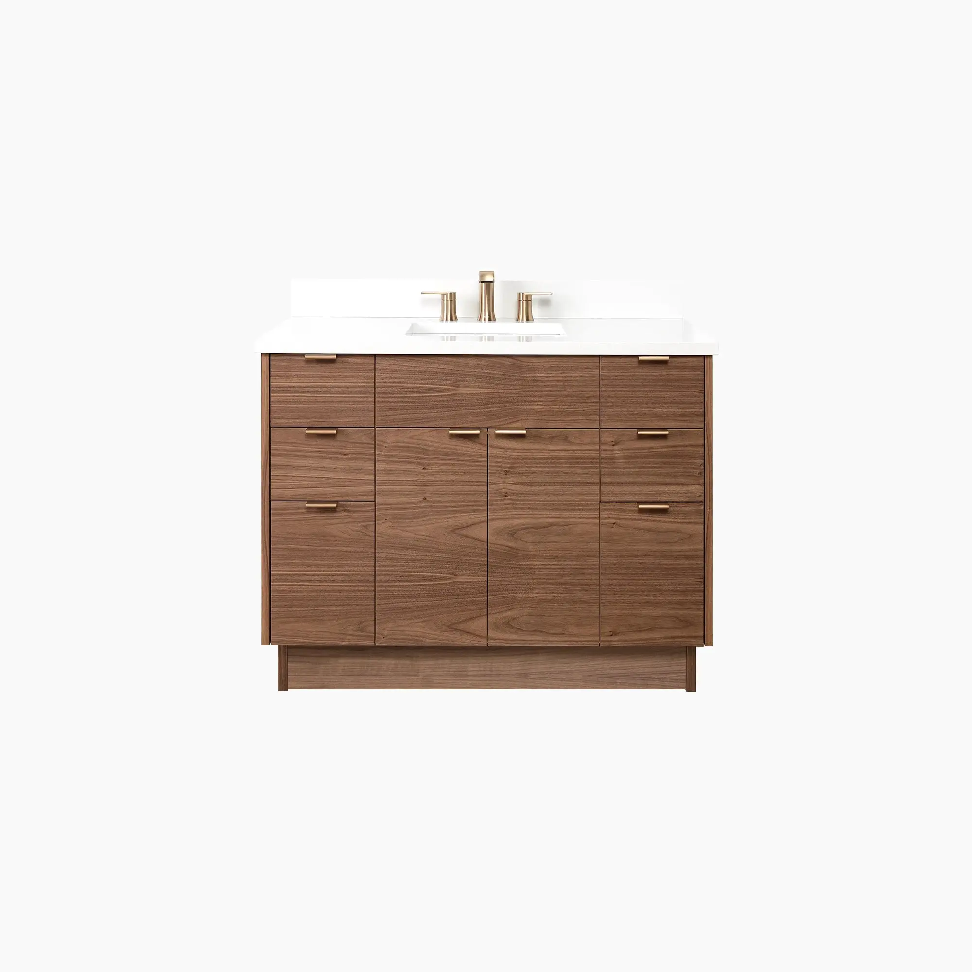 Austin Stainless 42" American Black Walnut Bathroom Vanity - Image 27