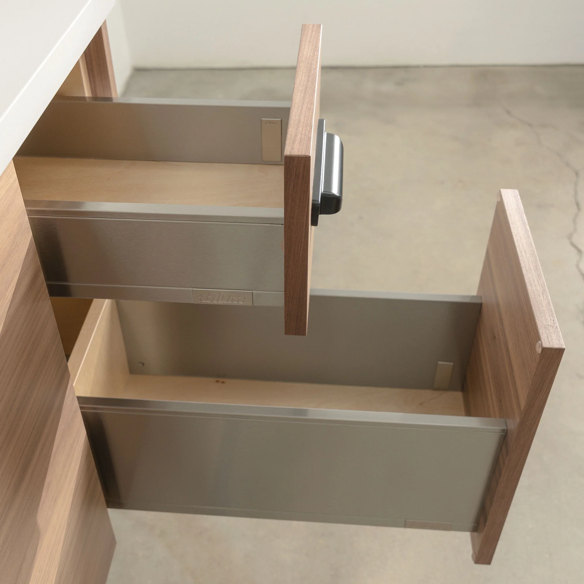 Austin Stainless 42" Wall Mount American Black Walnut Bathroom Vanity - Image 8