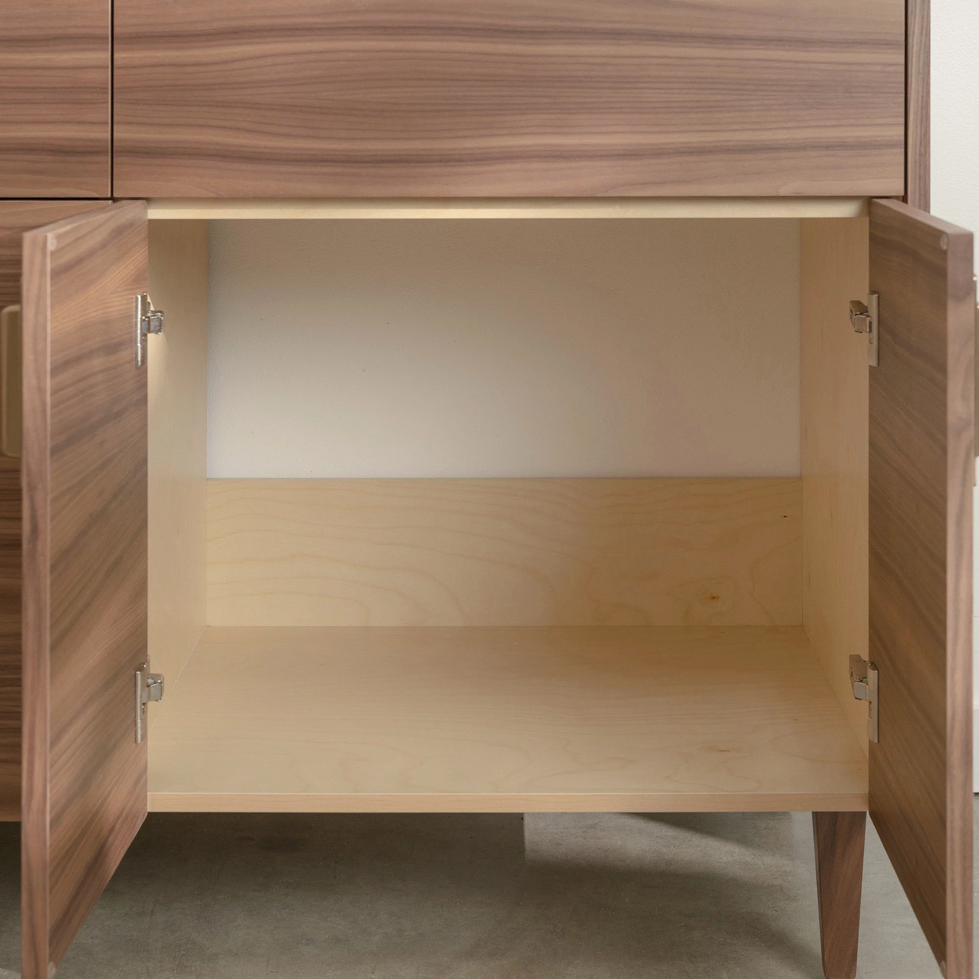 Austin Stainless SLIM 72" American Black Walnut Bathroom Vanity, Double Sink - Image 10