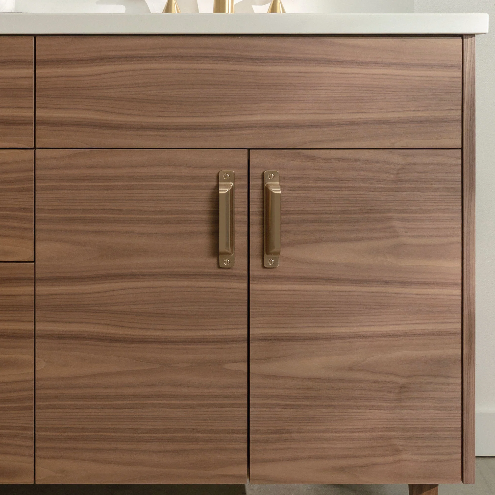 Austin Stainless SLIM 72" American Black Walnut Bathroom Vanity, Double Sink - Image 7