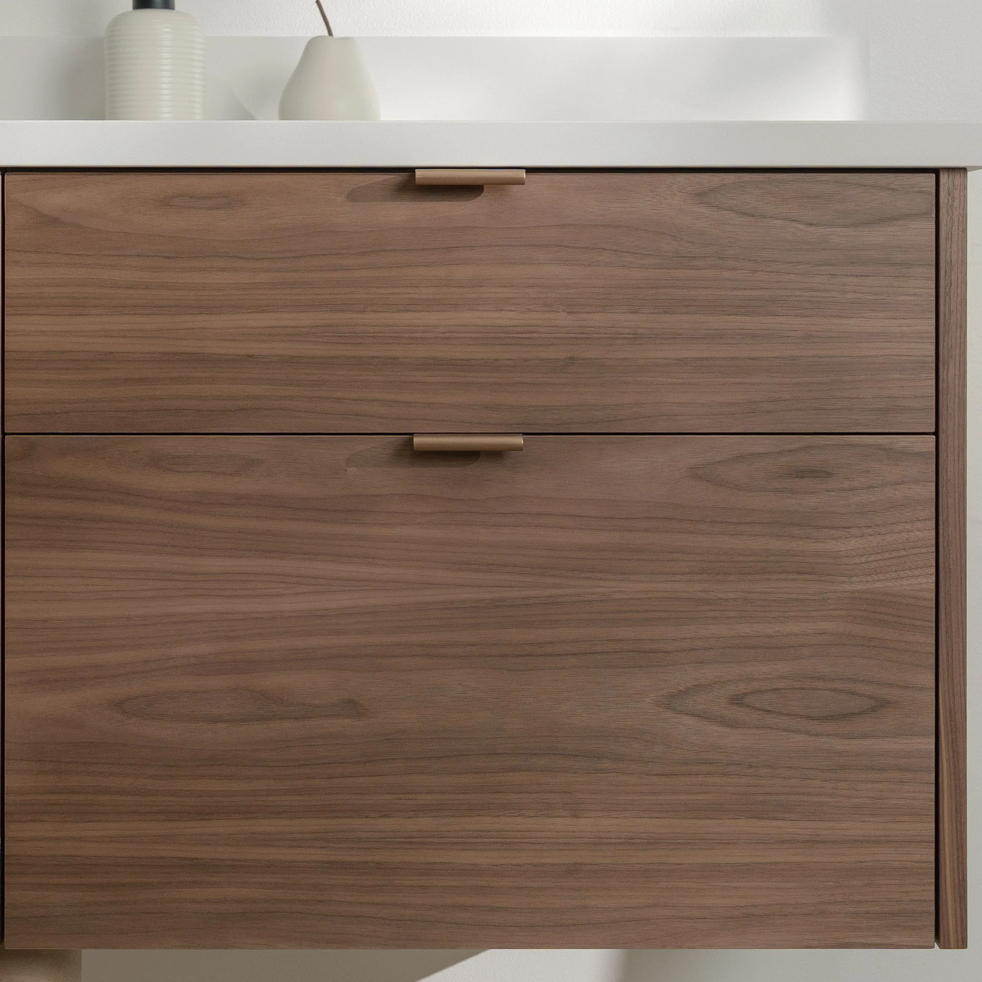Austin Stainless 72" Wall Mount American Black Walnut Bathroom Vanity - Image 7
