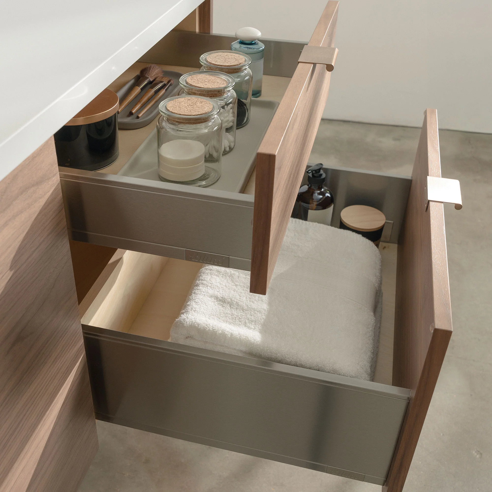 Austin Stainless 72" Wall Mount American Black Walnut Bathroom Vanity - Image 9